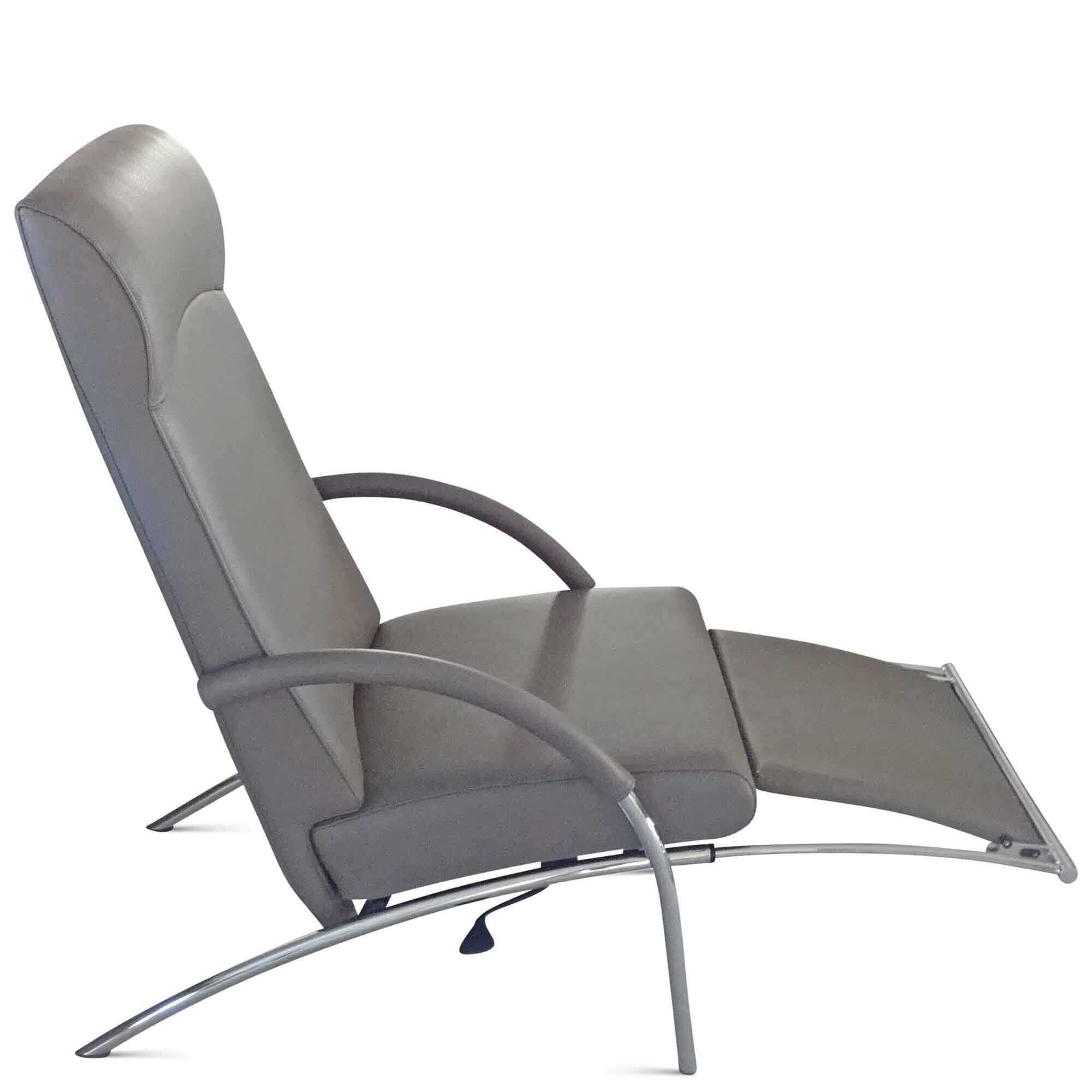 IP Design - Sessel Curve in Leder Grau - 1