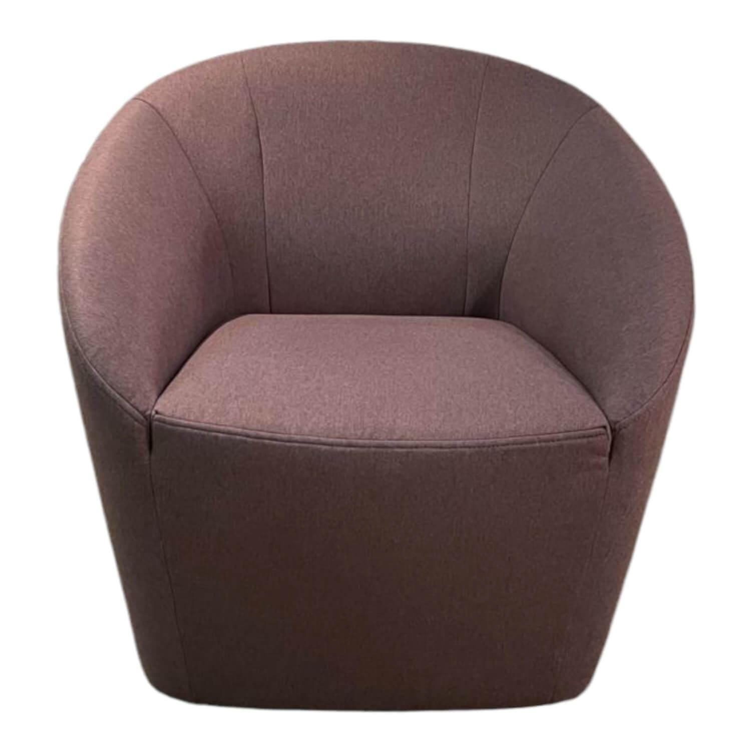 freistil Rolf Benz - Armchair 178 Cover 1075 Flat fabric Pastel purple With plastic glides - 1