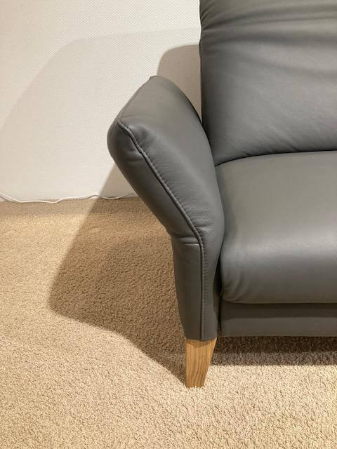 Activineo - Garnitur Benson Leder L30 WM Anthrazit Füße Braun - 8