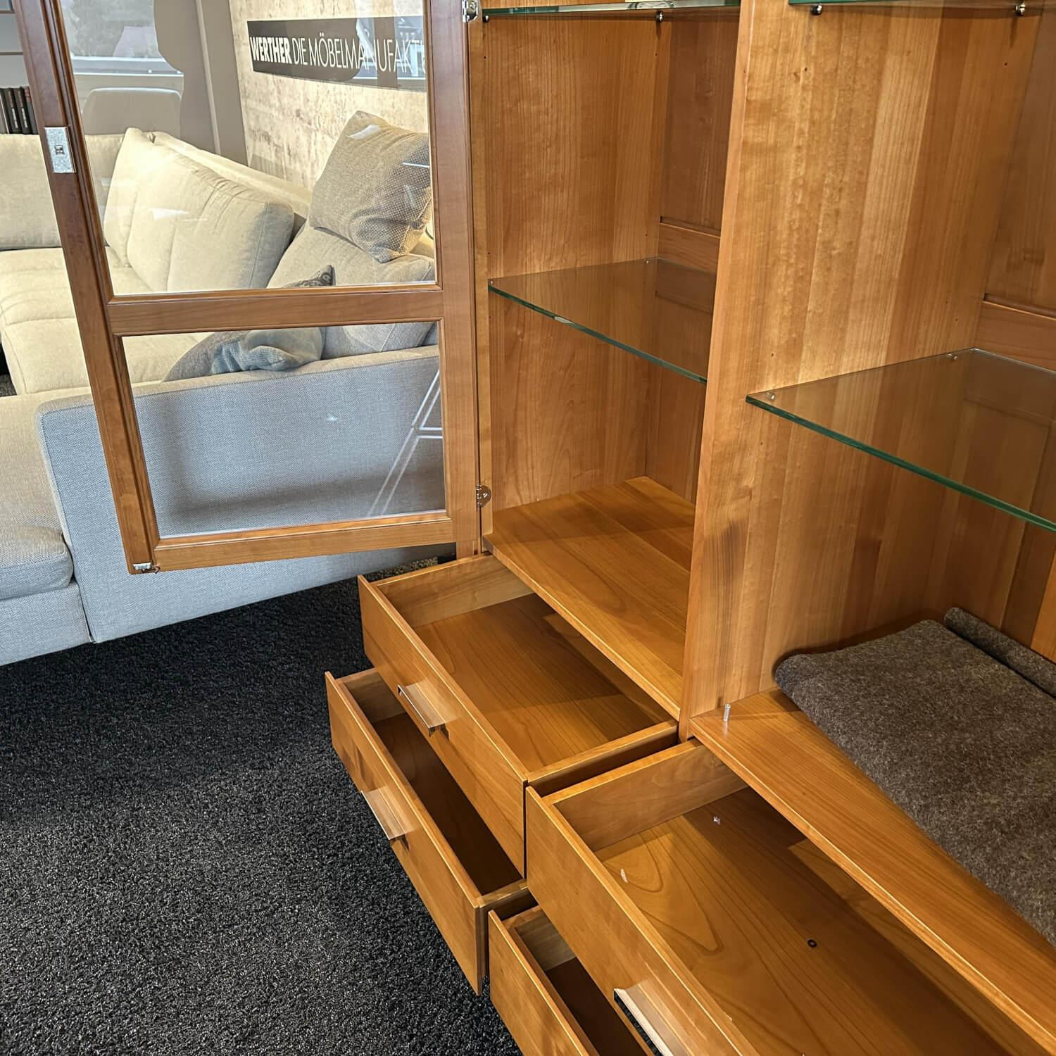 Form Exclusiv - Vitrine Bordeaux 170610 Euro Kirsche Zeder Samtreflex Beschläge Poliert Und Vernickelt Inklusive LED Beleuchtung - 7