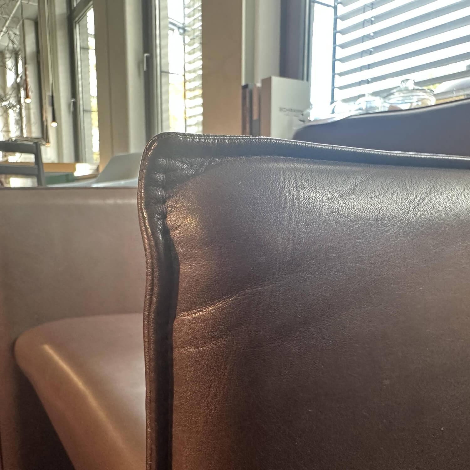 COR - Sessel Noto Leder Puro 920 Espresso Braun Füße Mit Weichen Rollen Und Kunststoffgleitern - 4