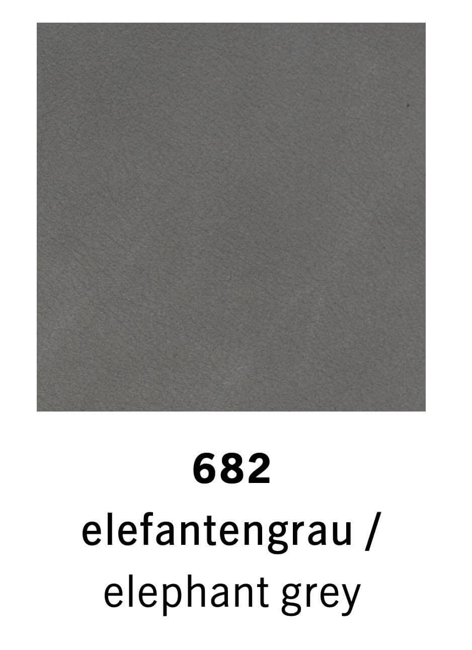 COR - Sofa Jalis Leder Puro 682 Elefantengrau Nahtband 5091 Mittelgrau Gestell Massivholz Buche Gedübelt - 2