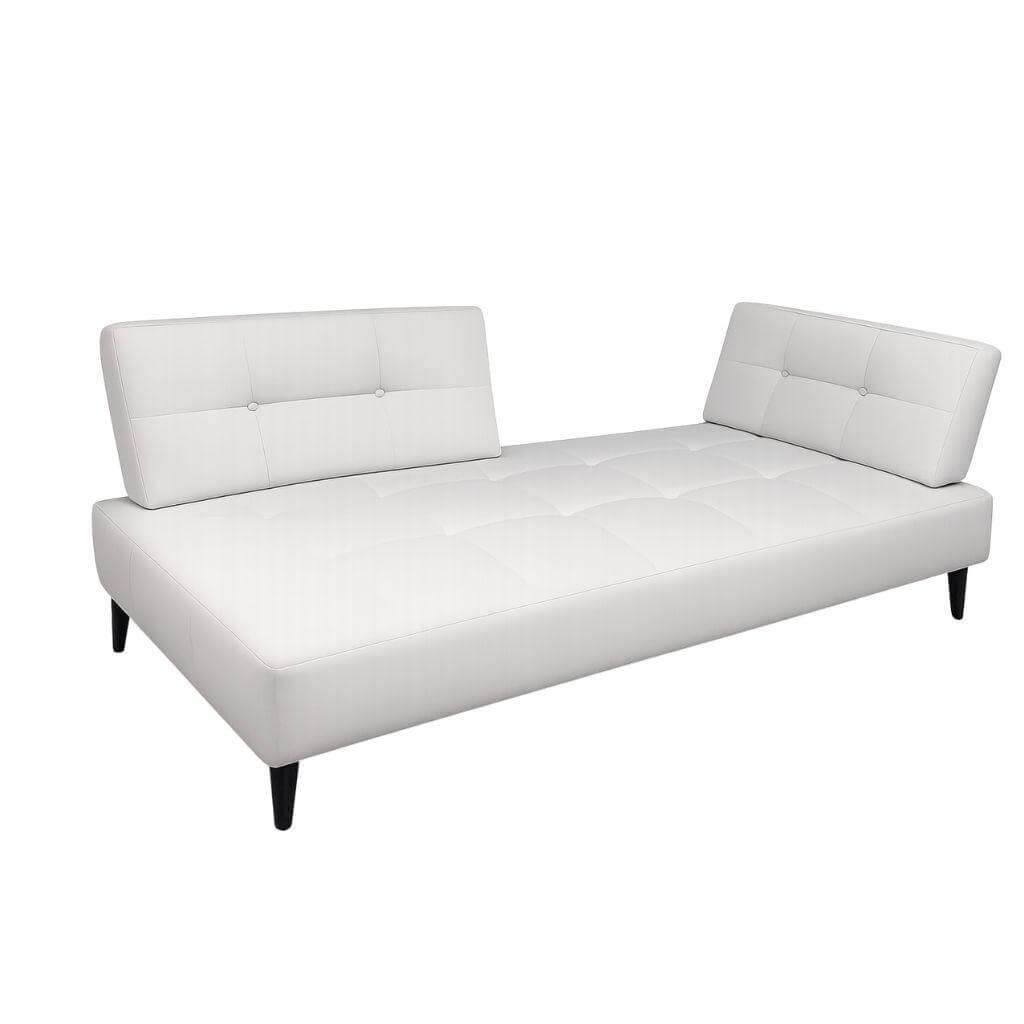 Treca Interiors - Daybed Silence Stoff Hot Madison 1249 053 Weiß Füße Metall Schwarz Pulverbeschichtet - 1