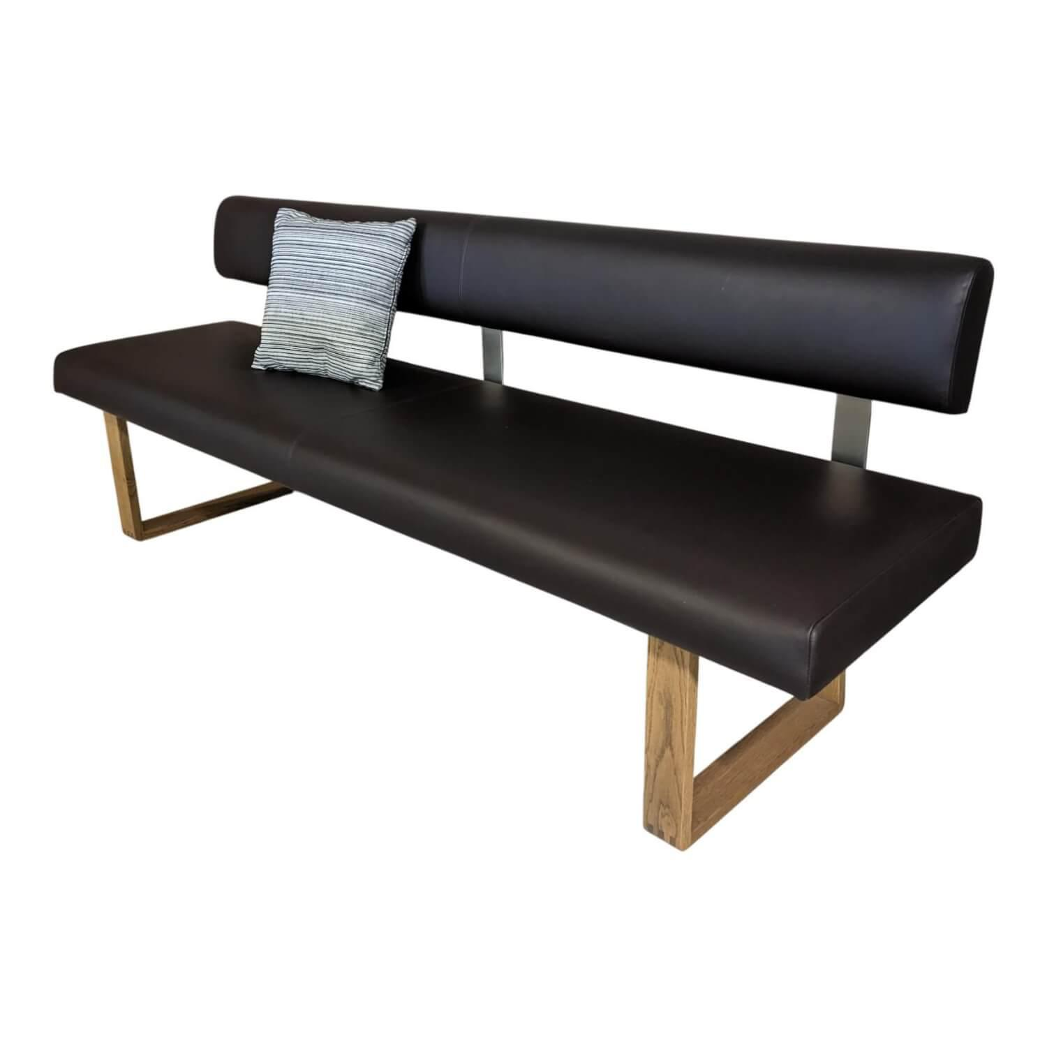 Anrei - Einzelbank Smart Leder Maron Braun Asteiche Barrique - 1