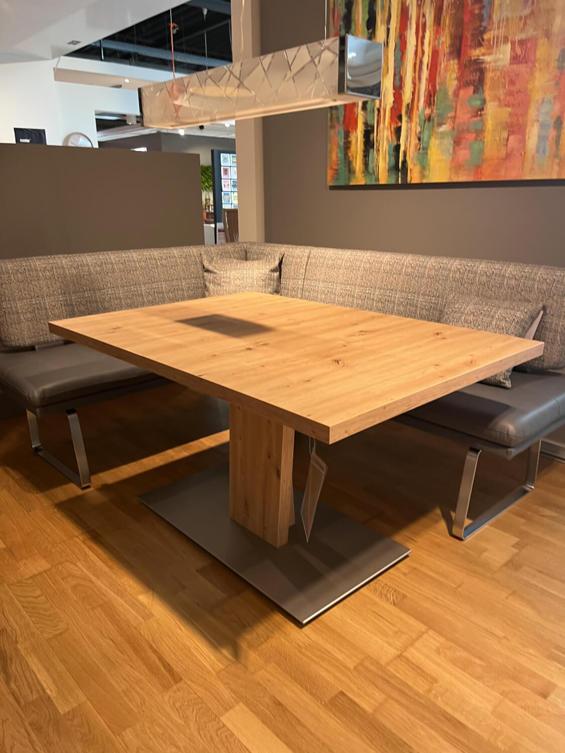 K+W - Funktionstisch Vari Artisan Eiche Nachbildung Bodenplatte MDF Edelstahldekor Mit Ansteckplatte - 3