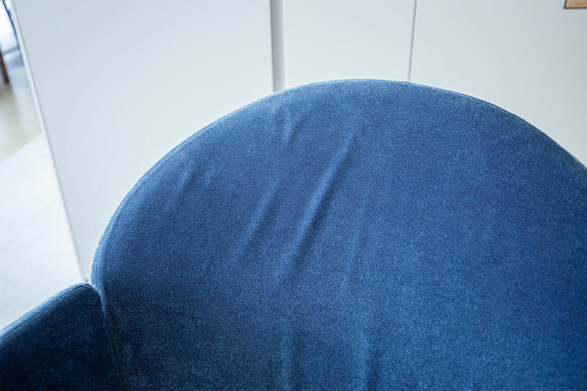 Brühl - Sessel Floret Stoff 4473 63 Blau Füße Flachstahl Verchromt Glänzend - 4