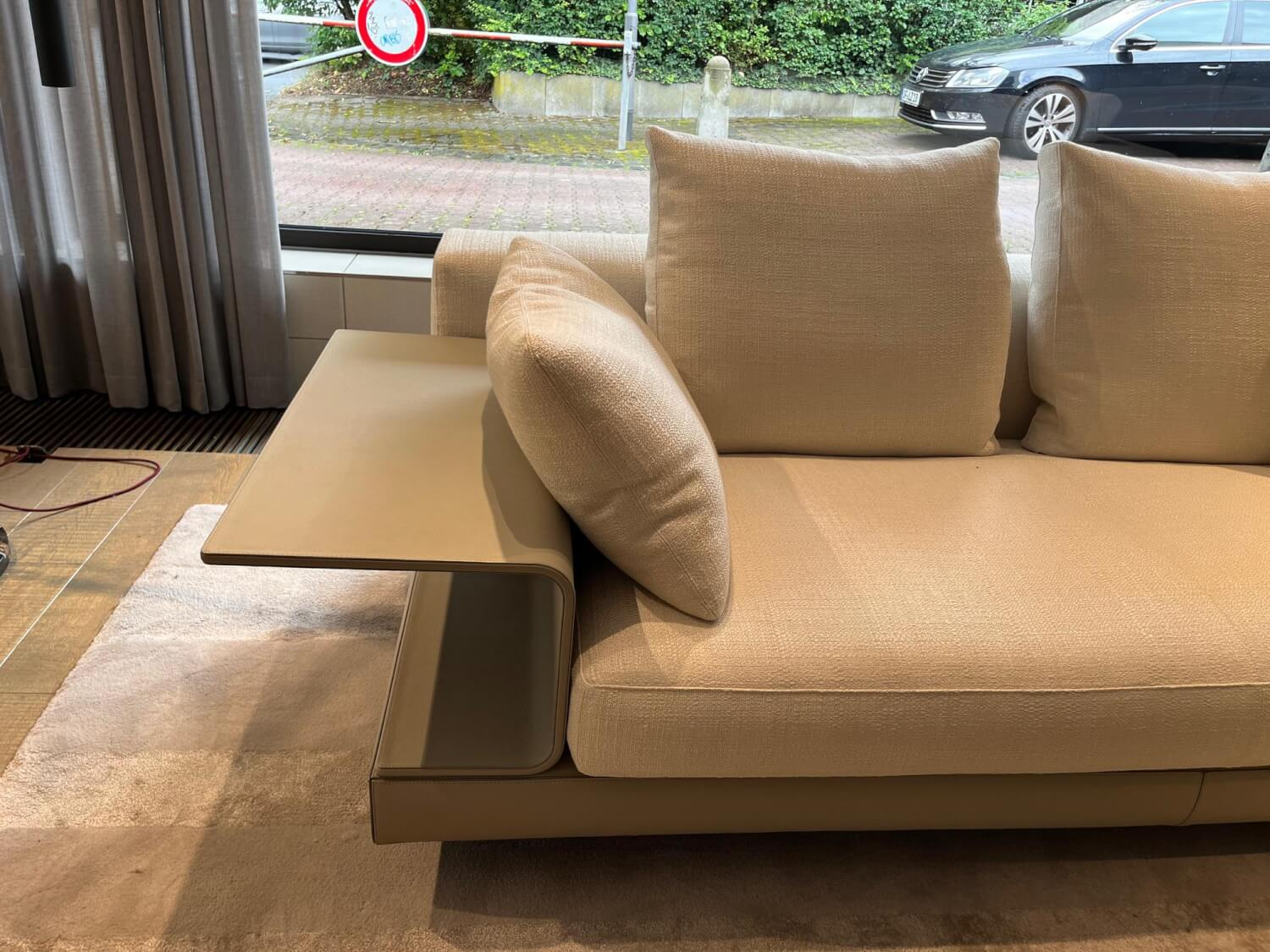 Minotti - Ecksofa Connery Stoff Bright 01 Bianco Cat. H Weiß - 4