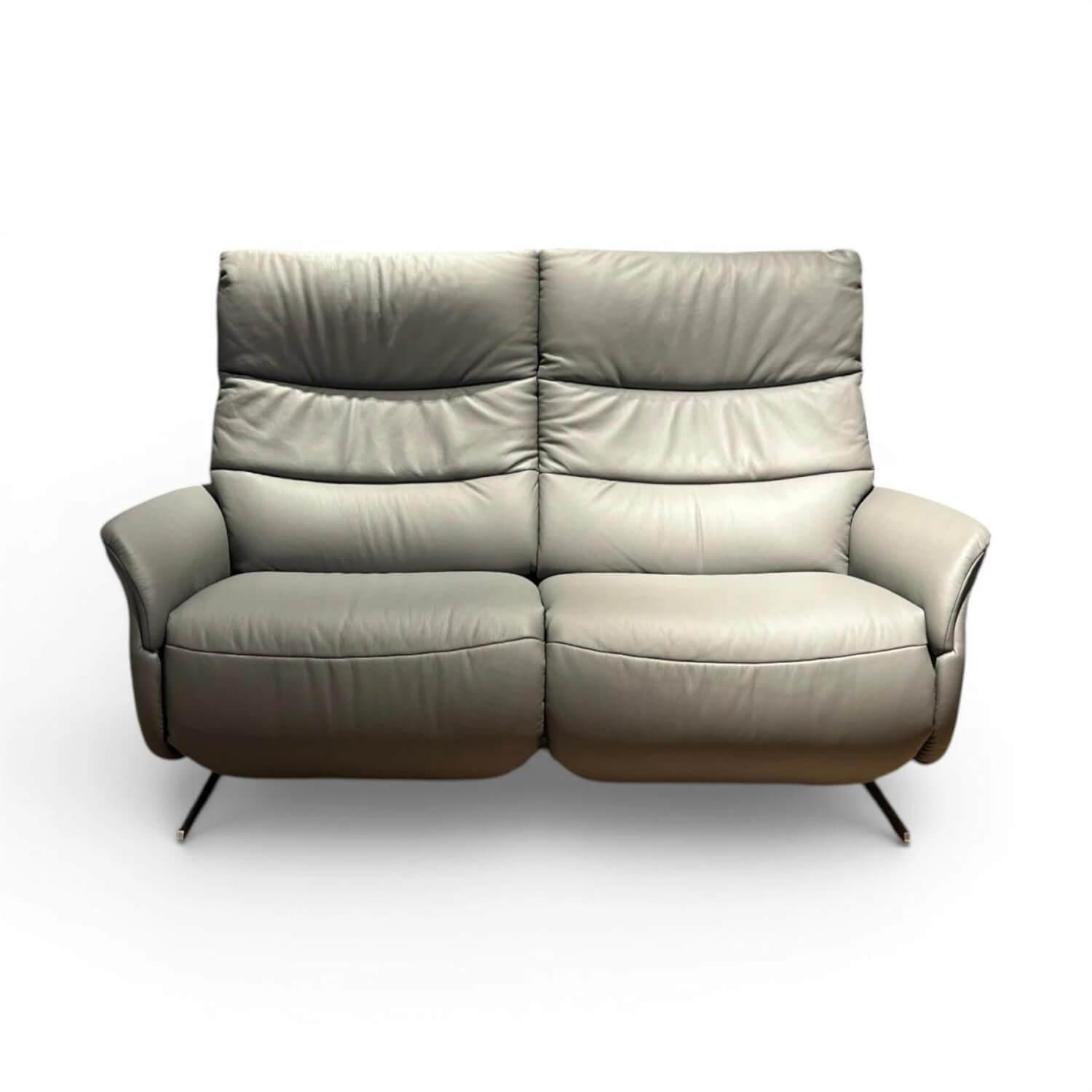 himolla - Sofa 4051 Cumuly Comfort Leder Longlife Rustika Zinn Grau Füße Metall Edelstahloptik Inkl. Elektr. Wall-Free-Funktion Und Herz-Waage - 1