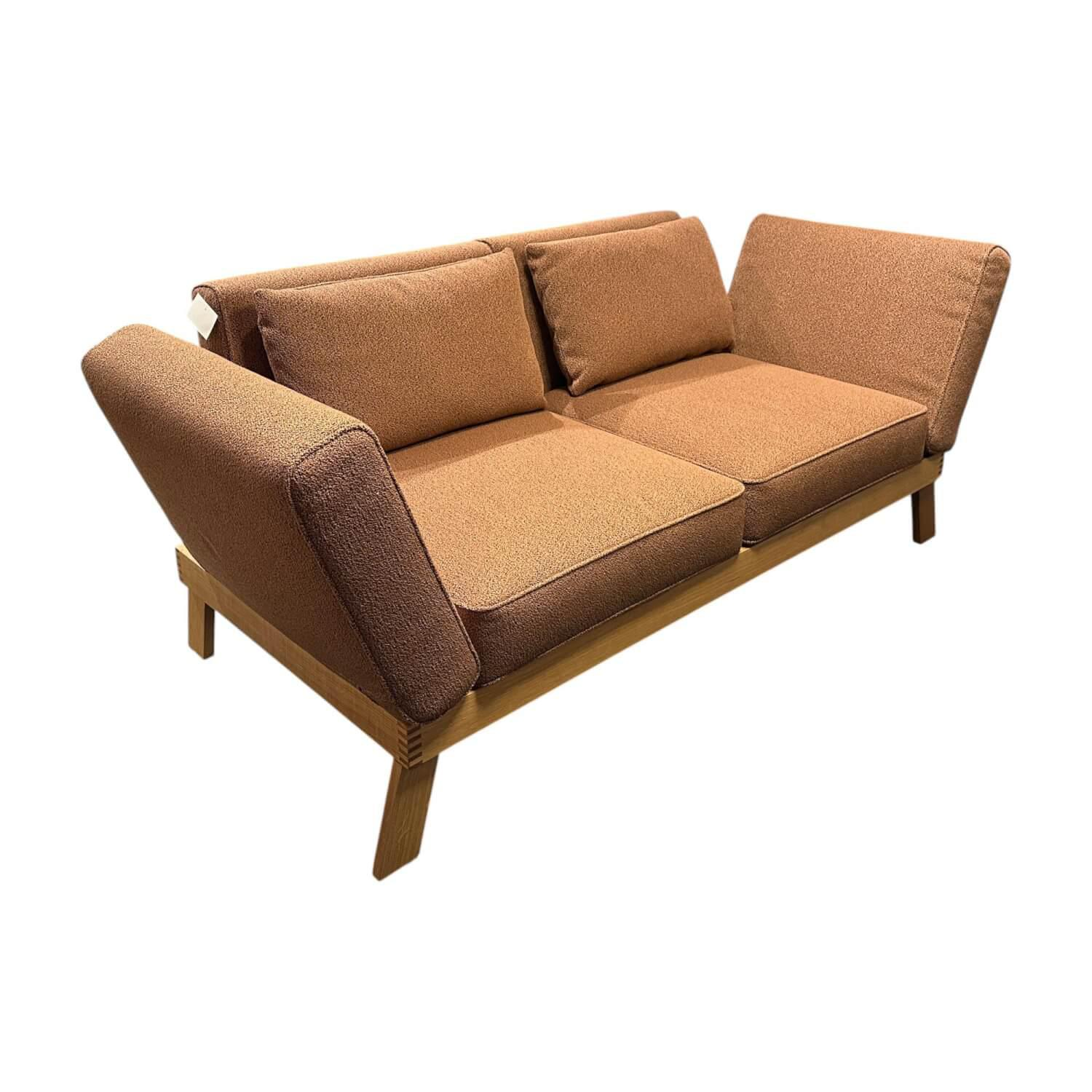 Brühl - Sofa Lofoten Lounge Stoff 5275 51 Orange Braun Gestell Eiche Hell Geölt - 1