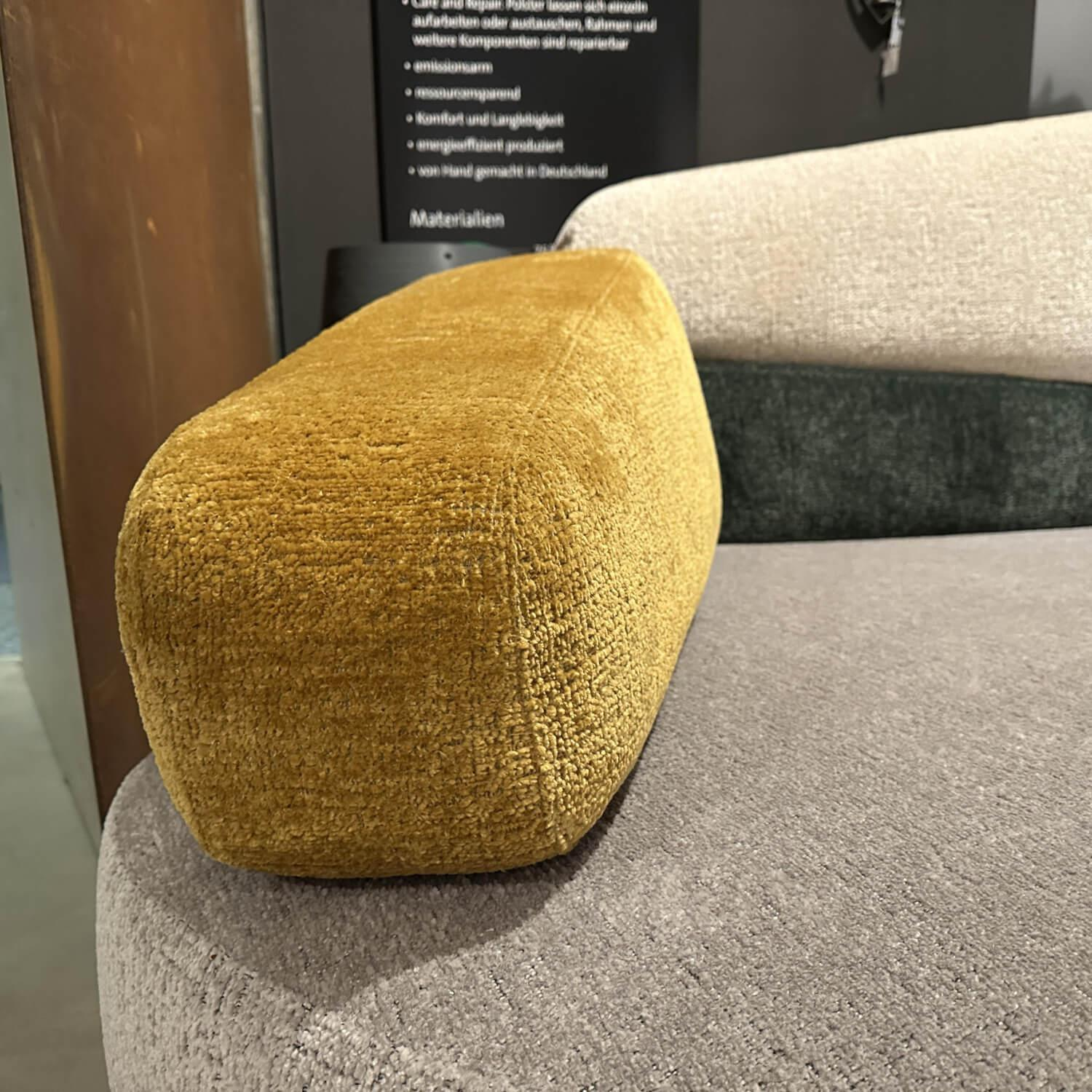 Brühl - Sofa Mosspink Stoff 4401 92 Grau 75 Gelb 45 Creme 35 Grün 80 Rosa Füße Eiche Dunkel Geölt - 2