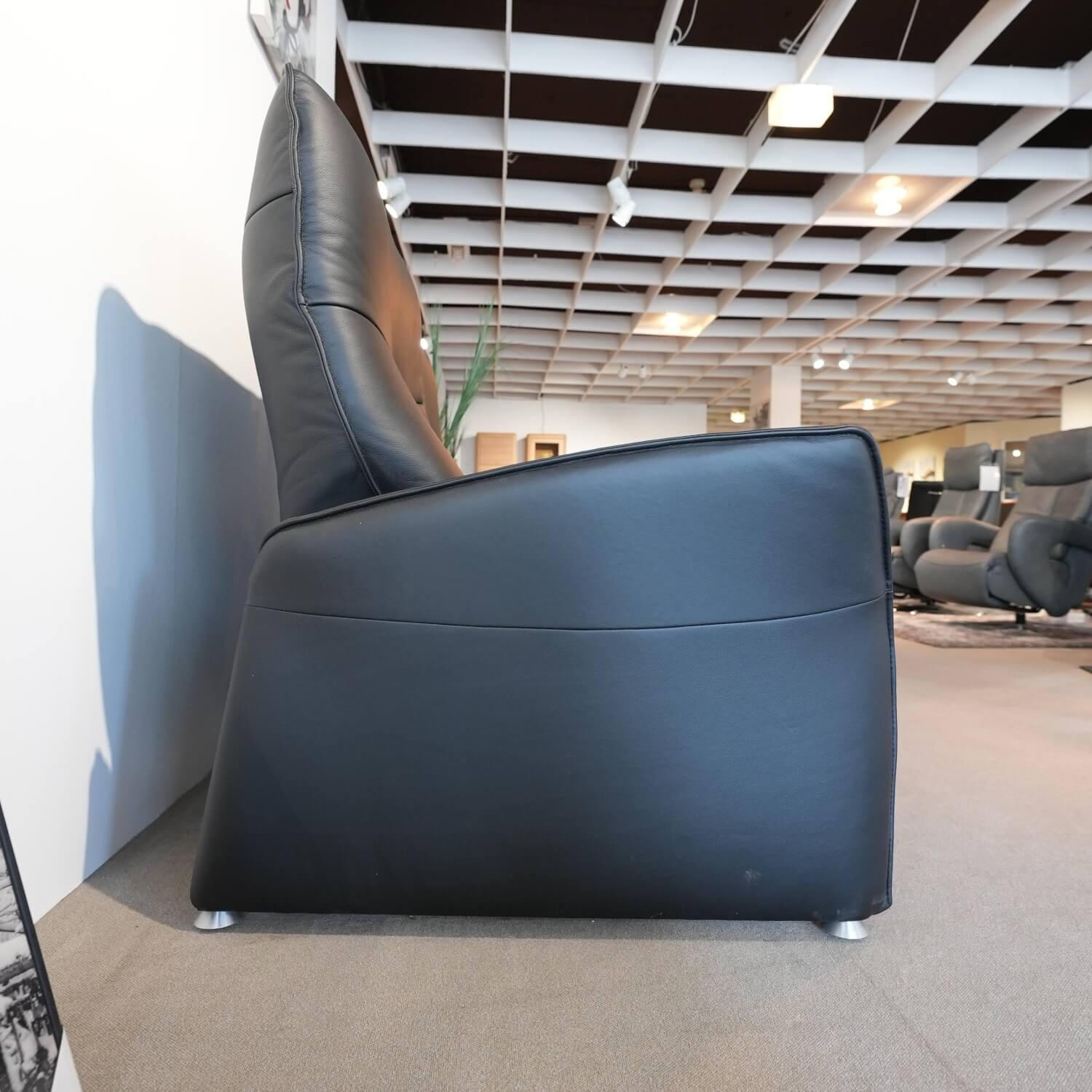 himolla - Sofa 4929 Leder 31 Longsoft Rabe Schwarz Fuß Aluminium Mit Relaxfunktion - 4