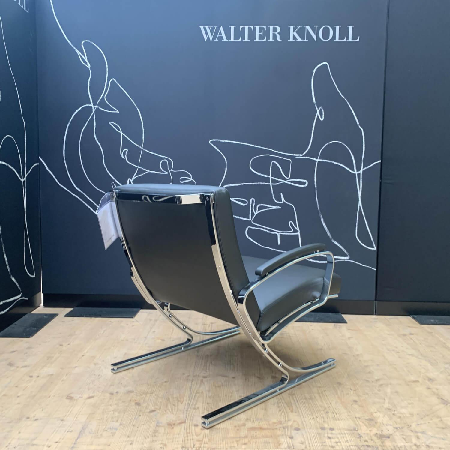 Walter Knoll - Sessel Berlin Chair Leder Congress 1399 Dark Bronze Profistahl Hochglanz - 8