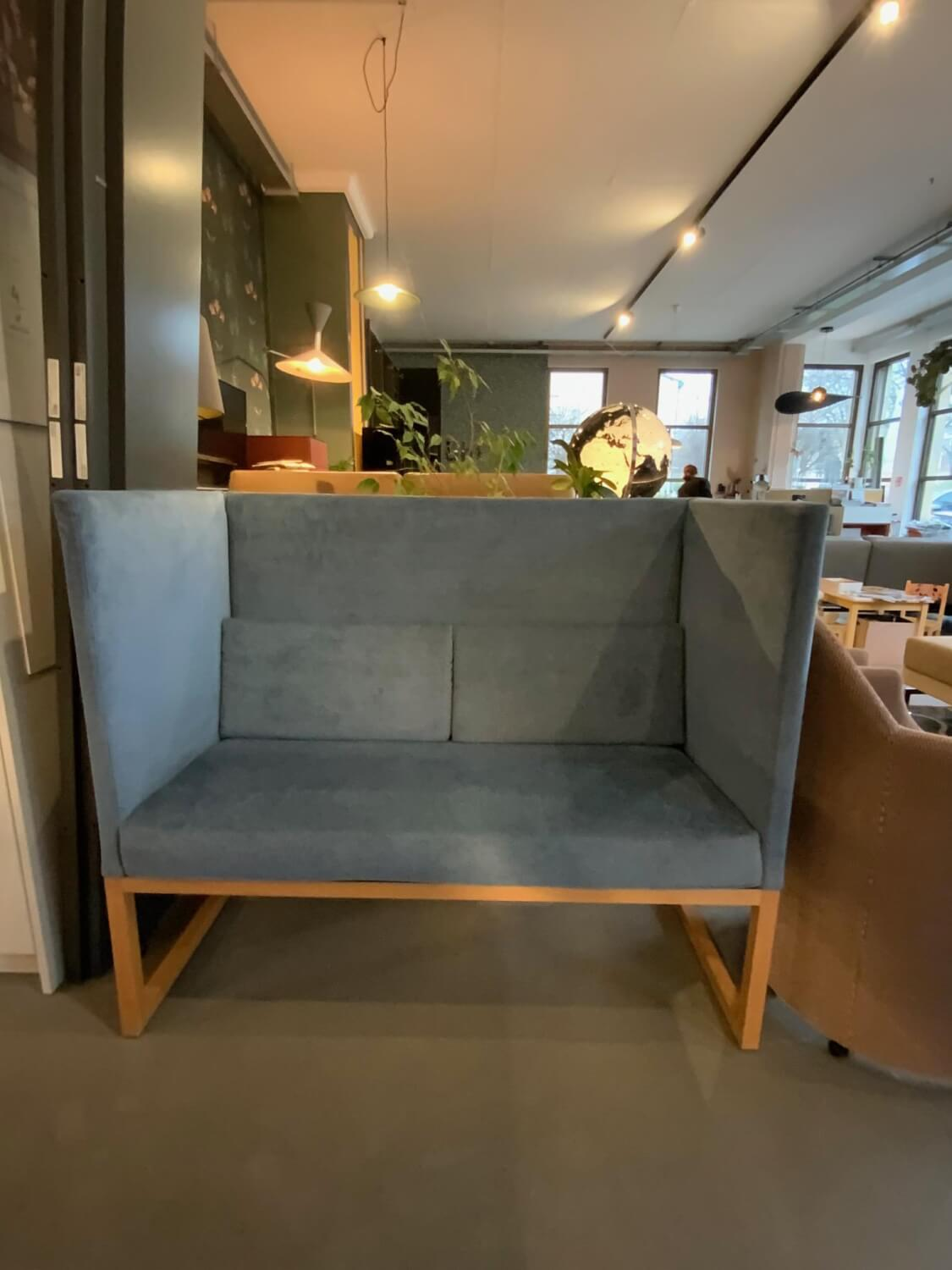 Brühl - Sitzbank Belami Stoff 4490 95 Samt Blau Gestell Buche - 2