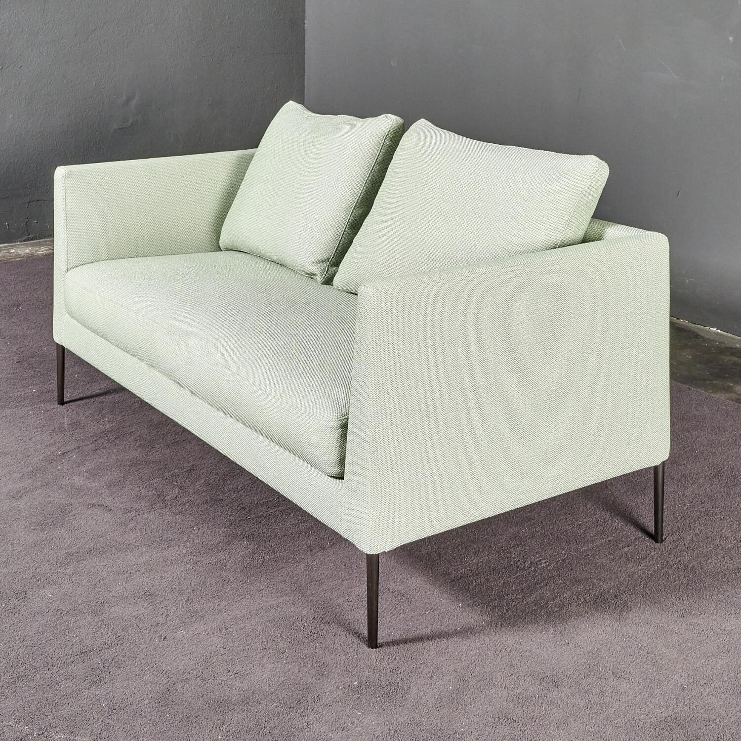 COR - Sofa Pilotis 78 Stoff 10077 Aloe Hellgrün Füße Schwarzchrom - 3