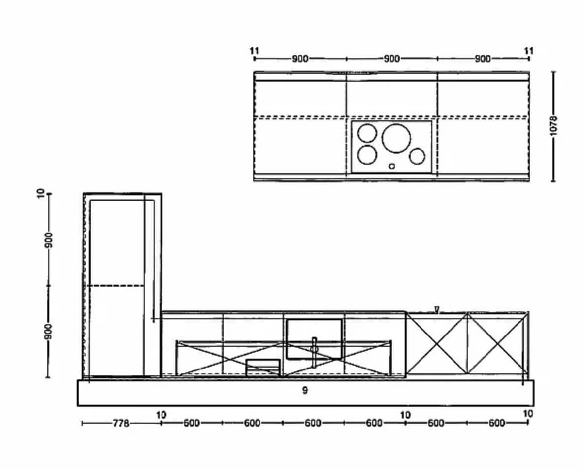 Küche b3 Monoblock 50 Nussbaum Einbauküche Luxus Nussbaum mit Gaggenau-Geräten