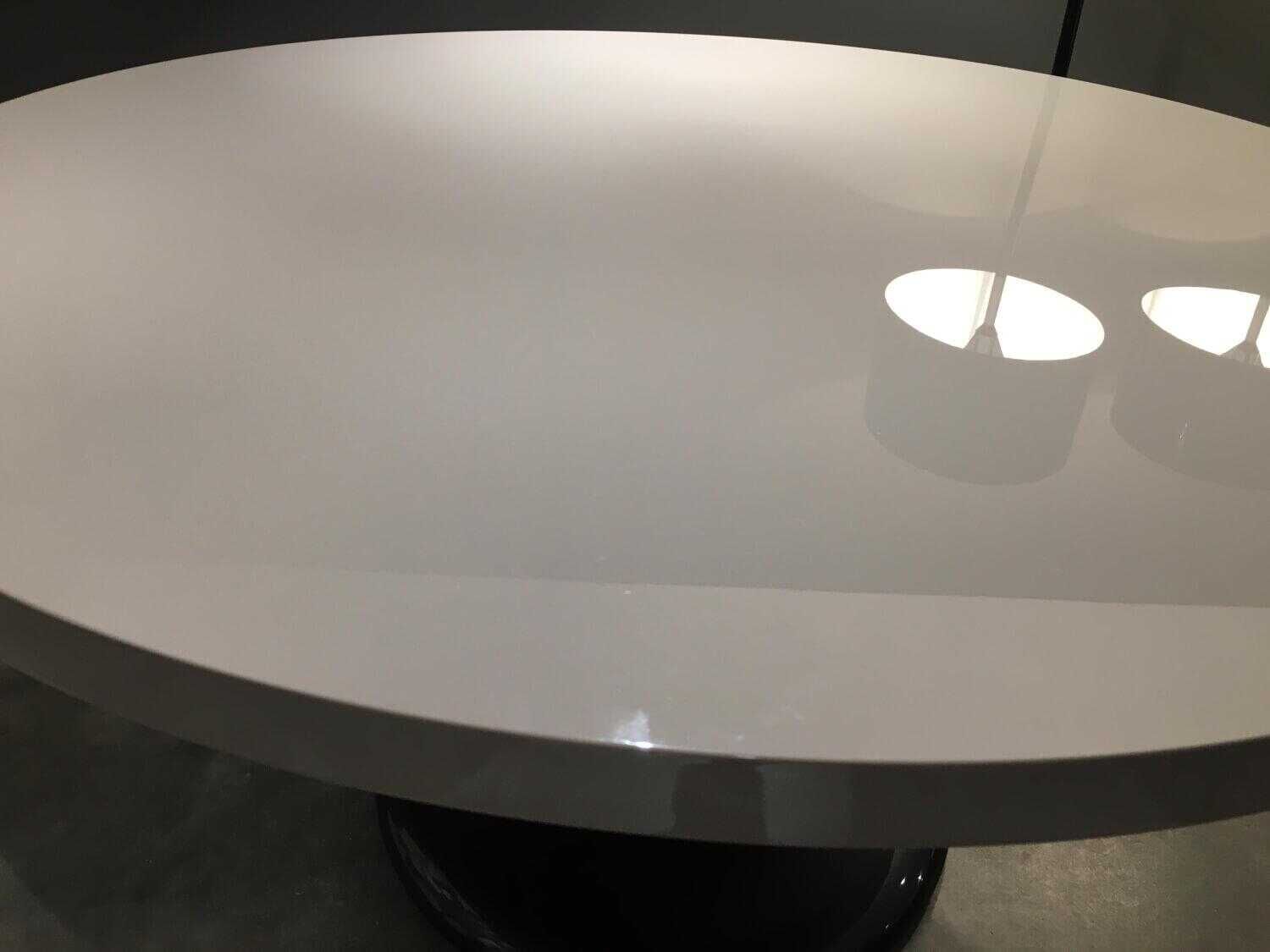 Minotti - Tisch Neto Platte Metall Sand Gestell Glänzend Zinnfarbig - 8