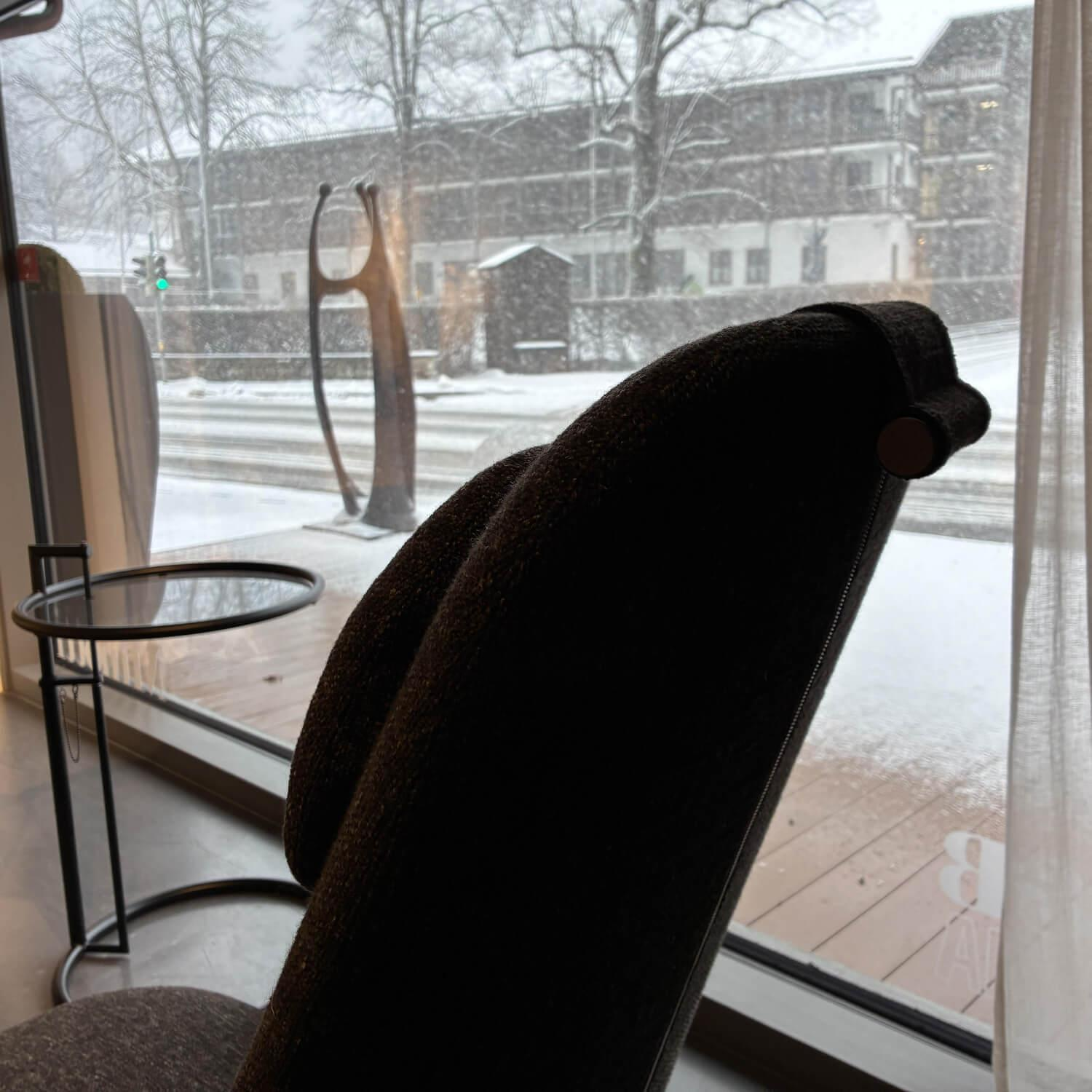 B&B Italia - Sessel Harbor Stoff 000TE Doppelte Nadelnaht Silente Schwarz mit Ottoman - 3