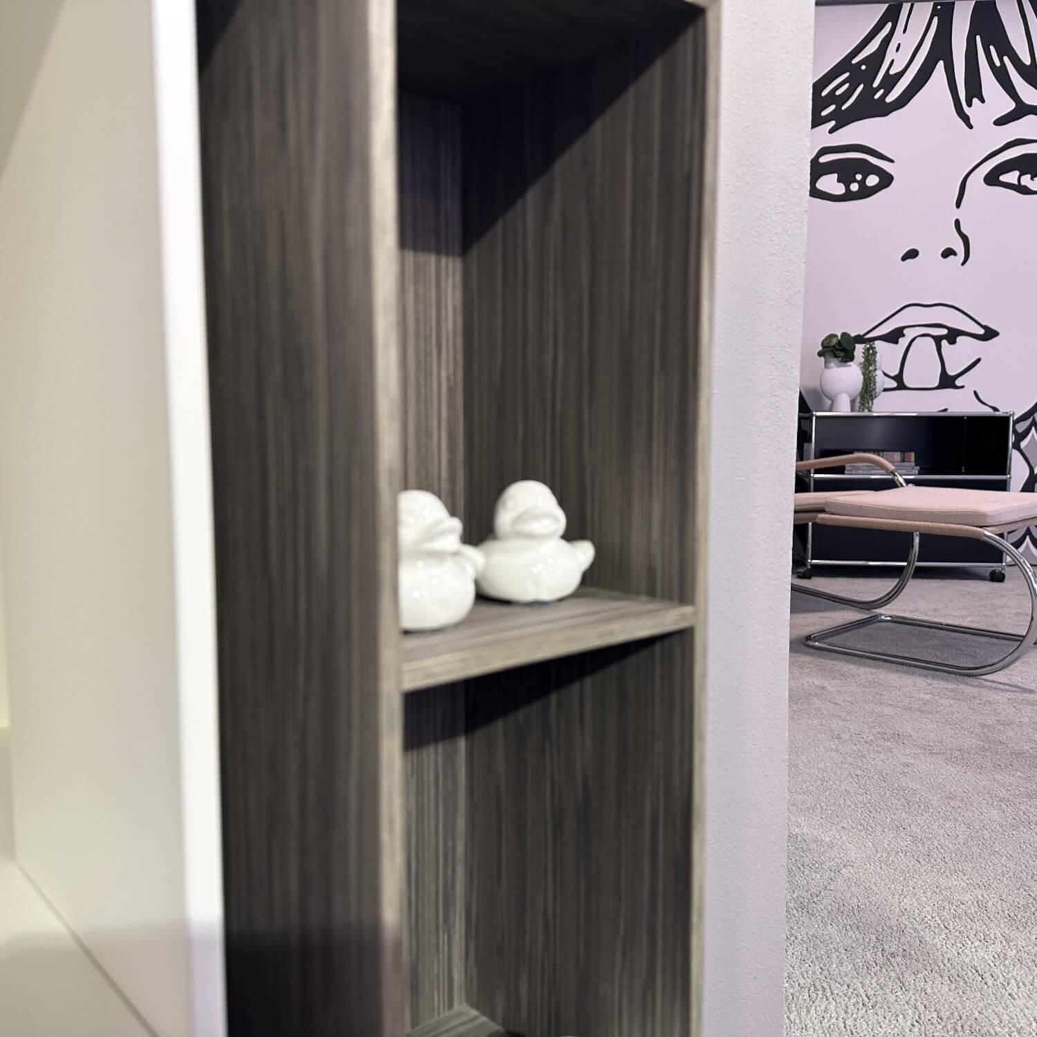 MDF Italia - Regal Inmotion Lack Weiß X042 Holz Natur Grau - 8