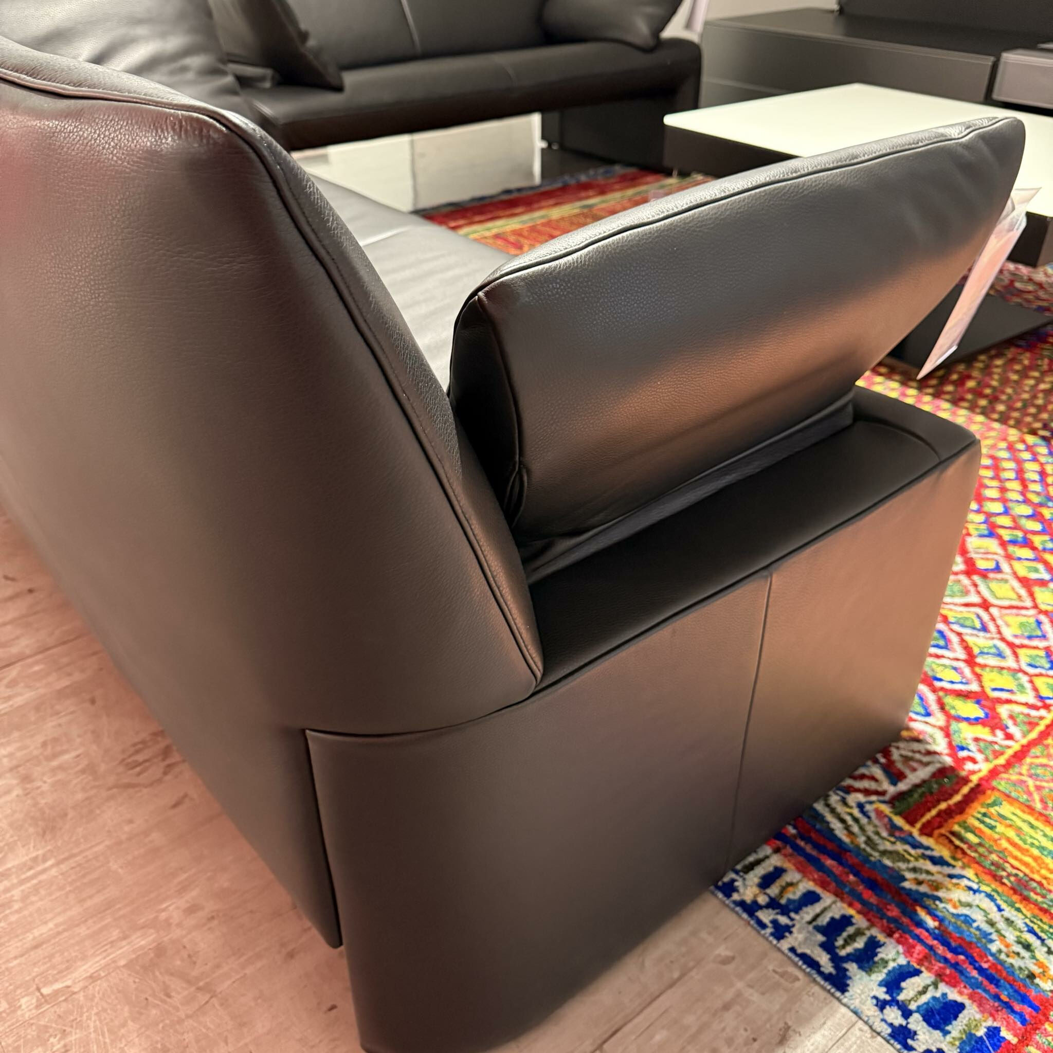 Jori - Sofa Linea Leder Lipano Black Schwarz - 2