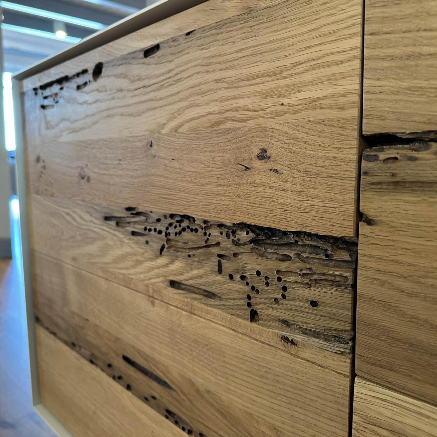 Riva1920 - Sideboard Rialto Fly Briccole Gewachst Korpus Eisen RAL9016 Verkehrsweiß - 4