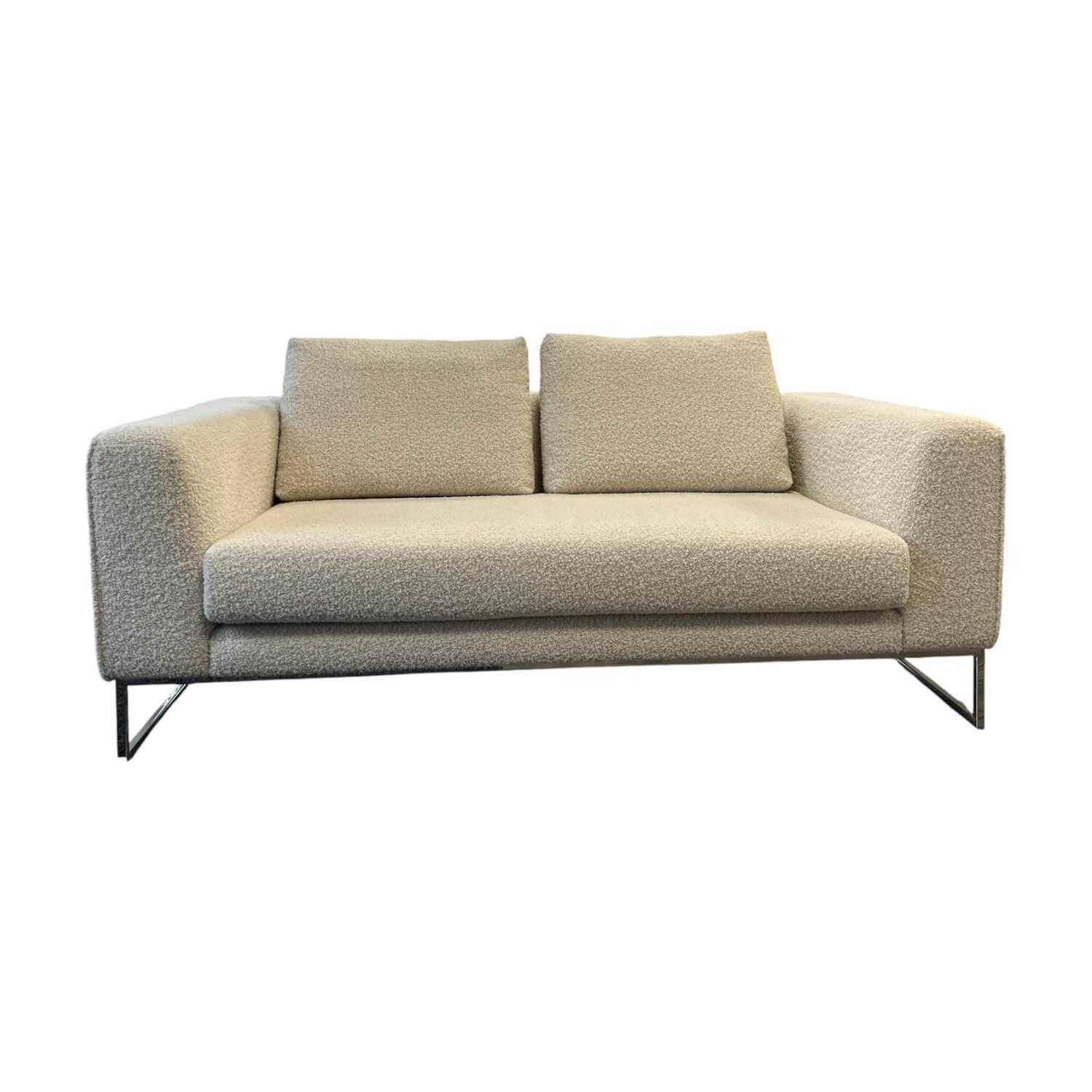 Gehlenborg Sitzmöbel - Sofa Style Filippo Uecher Stoff 2307 Scapigliata 20 Creme Gestell Metall Hochglanz Poliert - 1