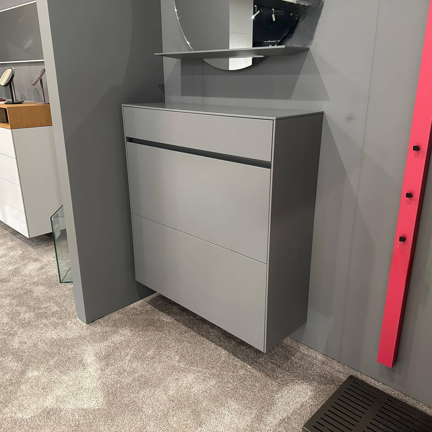 Schönbuch - Schuhschrank Basisfarbe Lack Zement Grau Mit 2 Synchron Öffnenden Klappen - 3