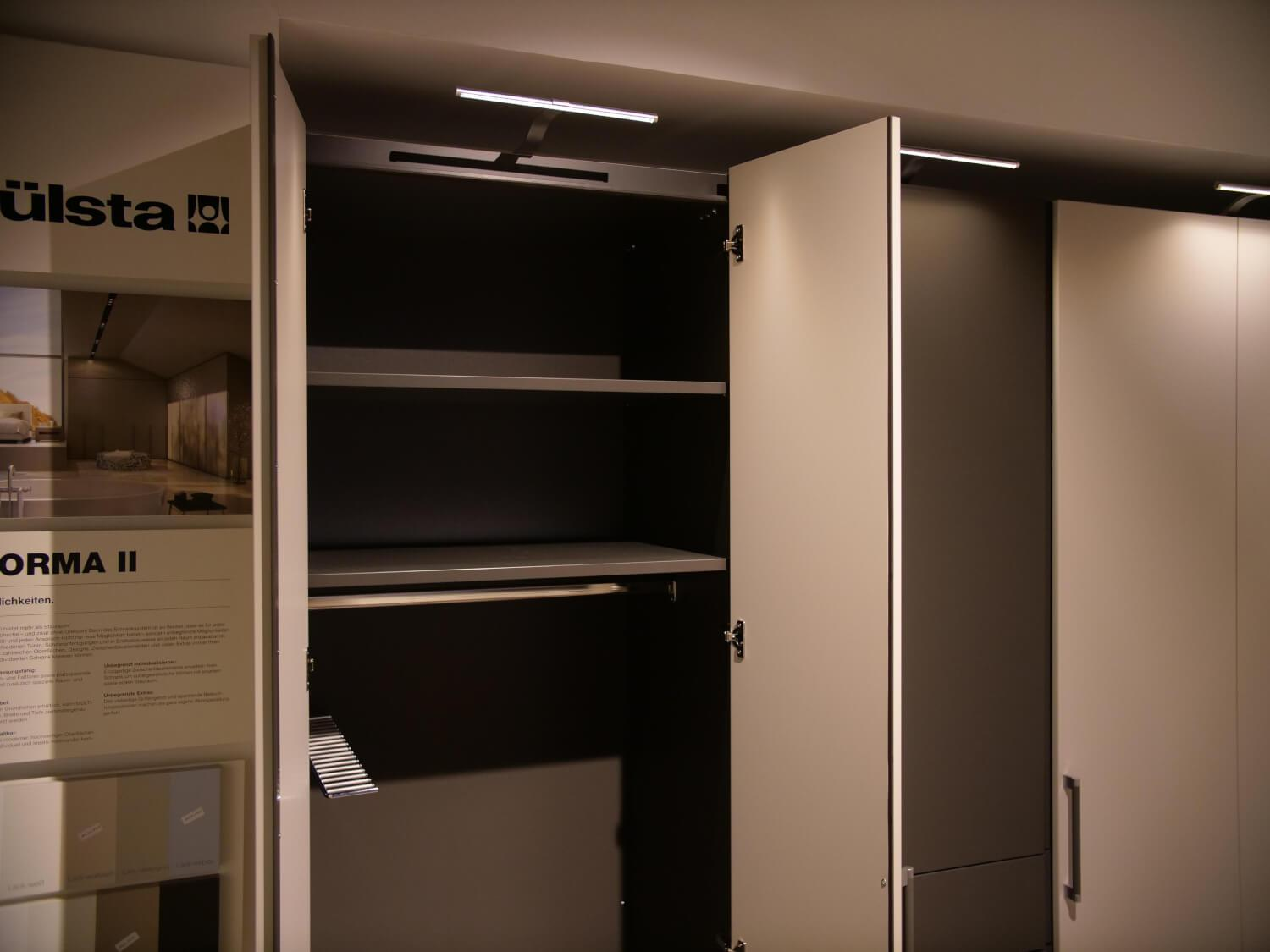 Hülsta - Systemeckschrank Multi Forma II Lack Grau Design T+U Griff U012 Lack Grau - 4