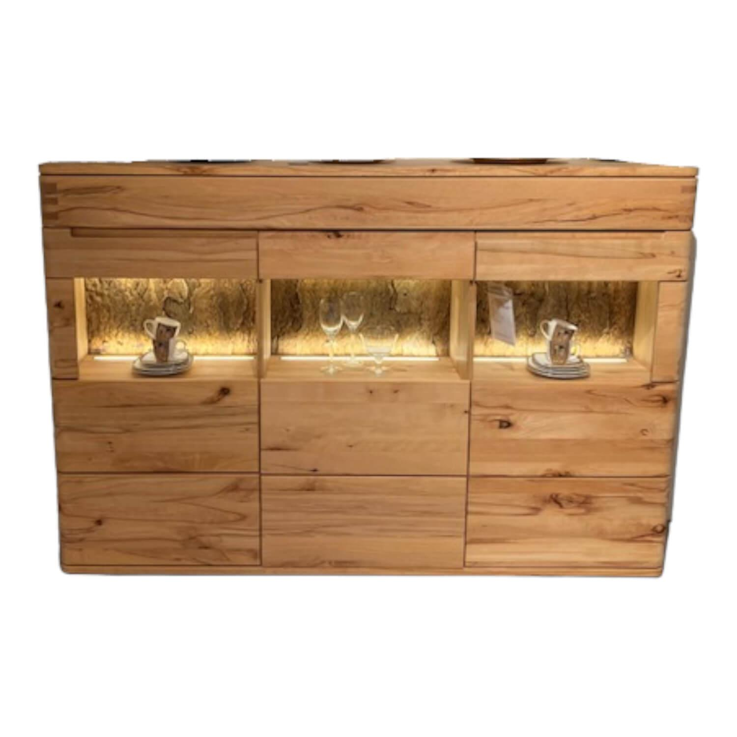 Sideboard Cartago Soft Astbuche Massiv Natur Geölt