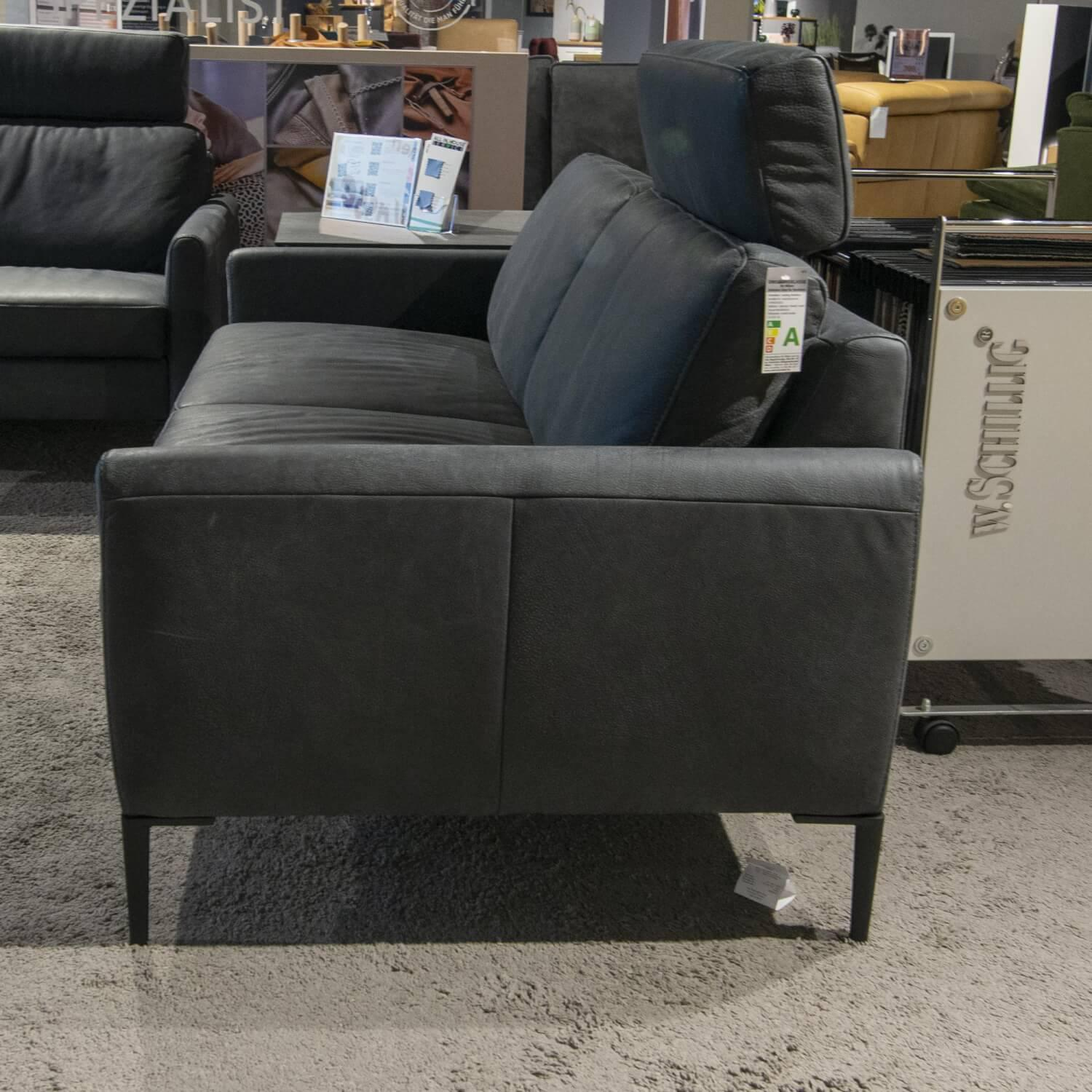 W. Schillig - Polstergruppe AeXx Leder Z7895 Graphite Fuß Metall Schwarz M99 - 4