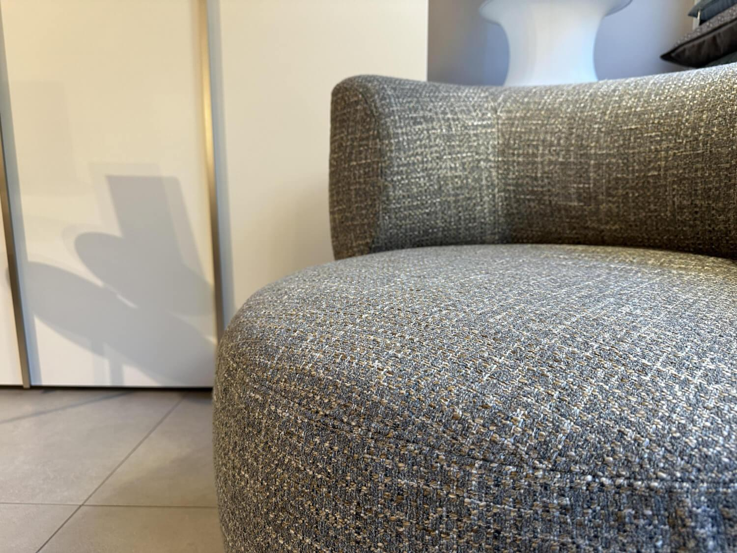 Kartell - Drehsessel K Wait Stoff Texture Grau Beige Füße Schwarz - 6