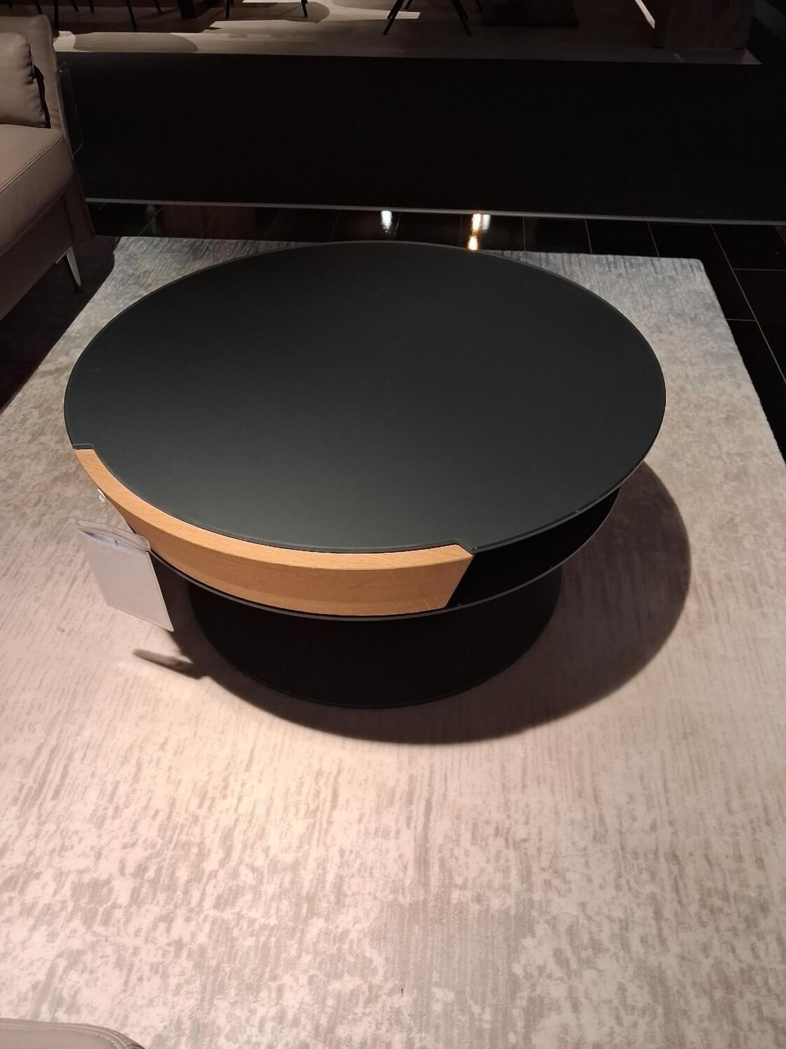 Voglauer - Couchtisch Aura Eiche Altholz Und MDF Schwarz Mit Höhenverstellbarer Platte - 2