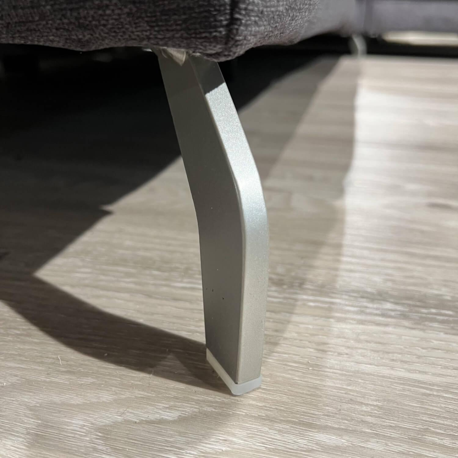 Gruber - Ecksofa Calma 4 Und Sessel Casada Premium 1810 Stoff Costa Anthrazit  Füße Metall Silber Und Metall Schwarz - 2