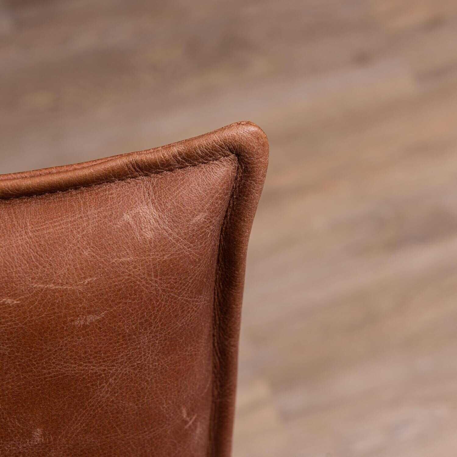 Jess - 2er-Set Stuhl Sanne Leder Bonanza Braun - 3