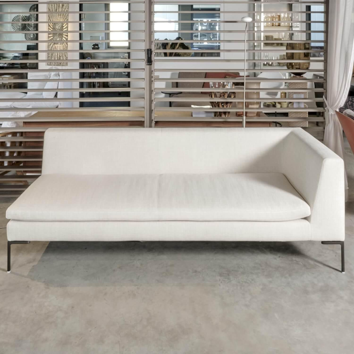 B&B Italia - Sofa Charles Endelement rechts  Stoff SUSA Farbe 2019101 Füße Nickel Bronzefarben - 6