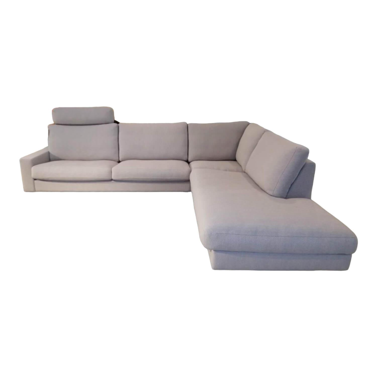 Sofa CL 500 Bezug Stoff Kust Grau 2016.98 Metallkufe Chrom Glänzend