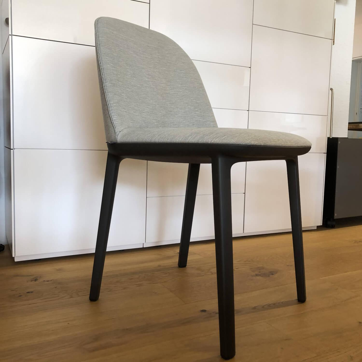 Vitra - Stuhl Softshell Side Chair Stoff Reed Stahlblau - 2