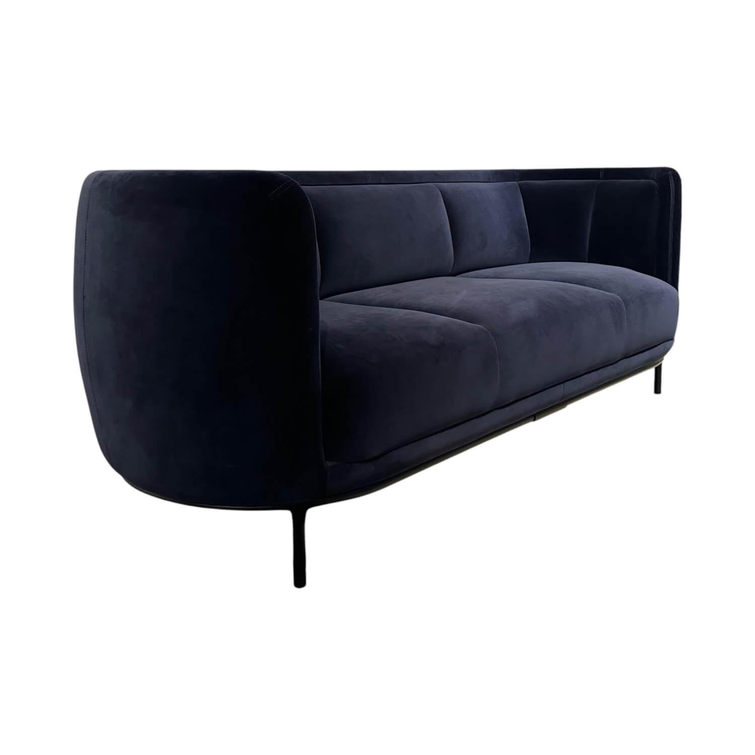 Wittmann - Sofa Vuelta Fabric E Velvet Navy Blue Feet Black - 1