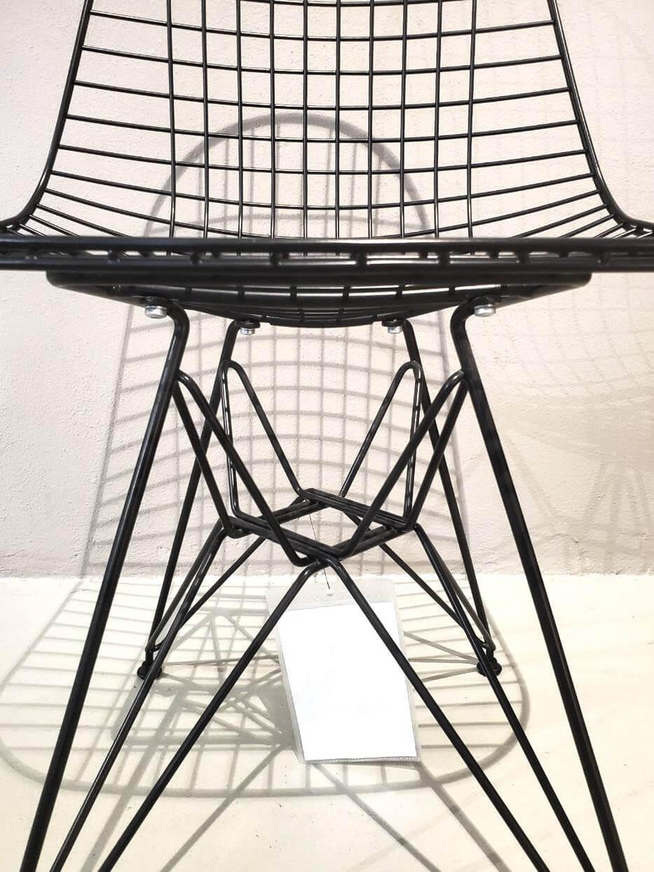 Vitra - Stuhl Black Wire Chair DKR Neue Höhe Stahldraht Schwarz - 2