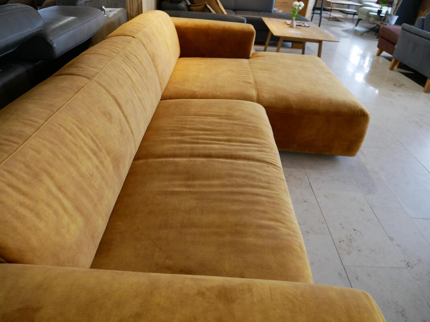 DFM - Ecksofa Klier Concept NO-02 Stoff Samt-Velvet Ispra 132 Gold - 4