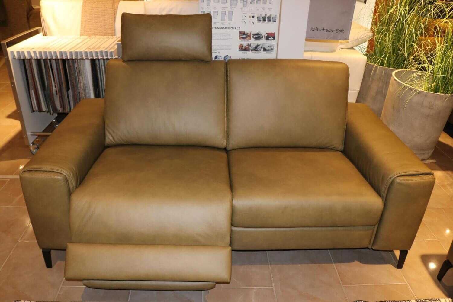 Mondo - Garnitur Marica Leder Longlife Zeder E Grün 2 Sofas - 4