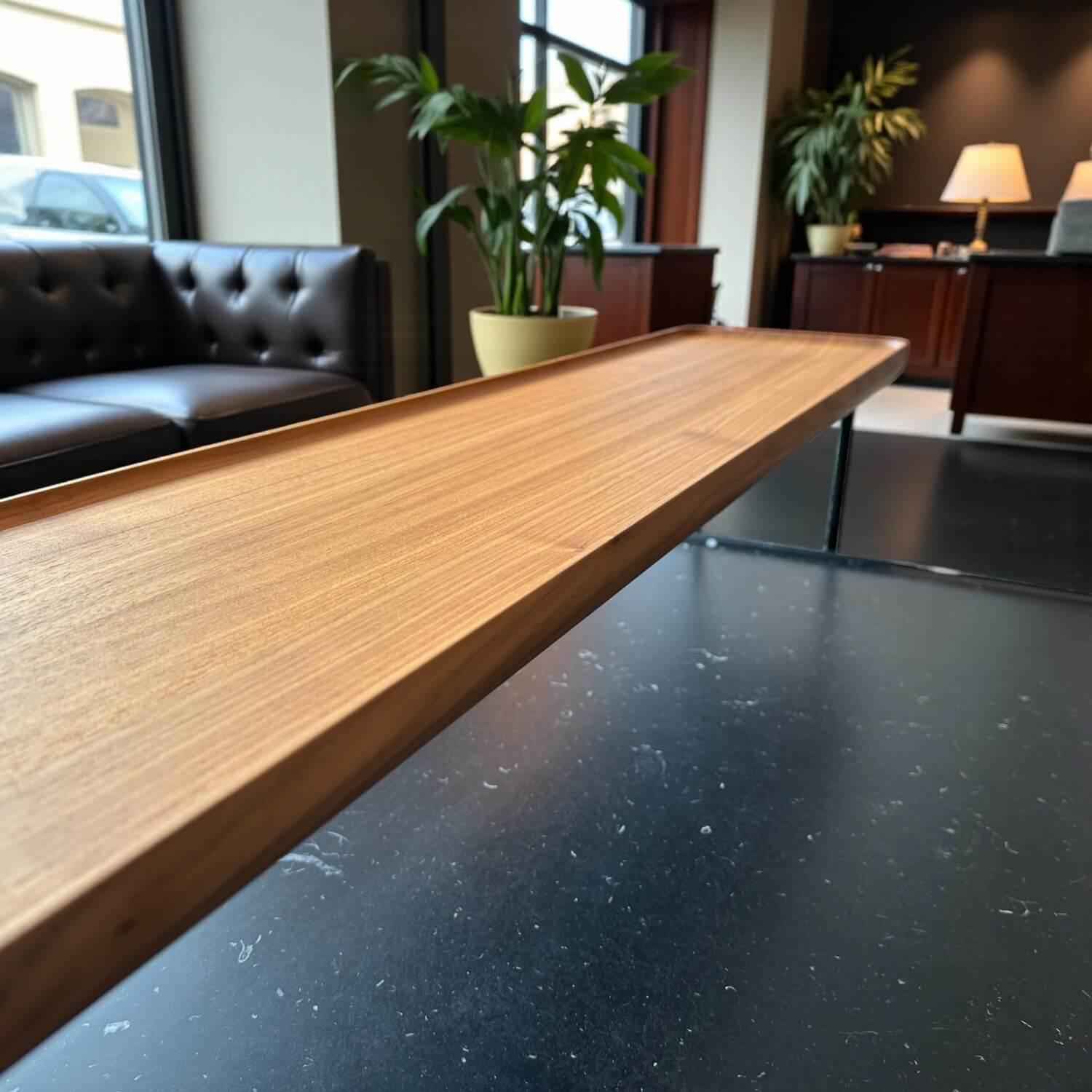 Cassina - 2er-Set Beistelltisch Torei Platte Amerikanischer Nussbaum Und Marmor Marquina Schwarz Gestell Metall Schwarz - 2