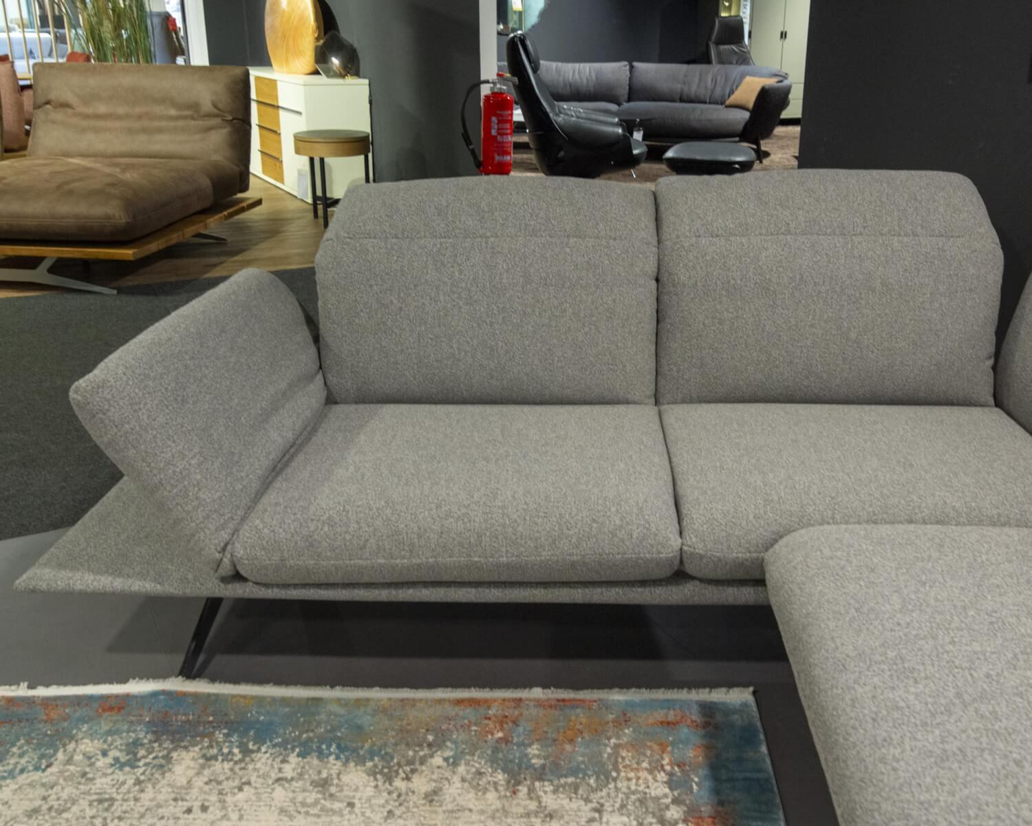 Koinor - Ecksofa Calmo Stoff 13 Educa 93 Sitz Polyschaum M-Kufe Nickel Satiniert - 7