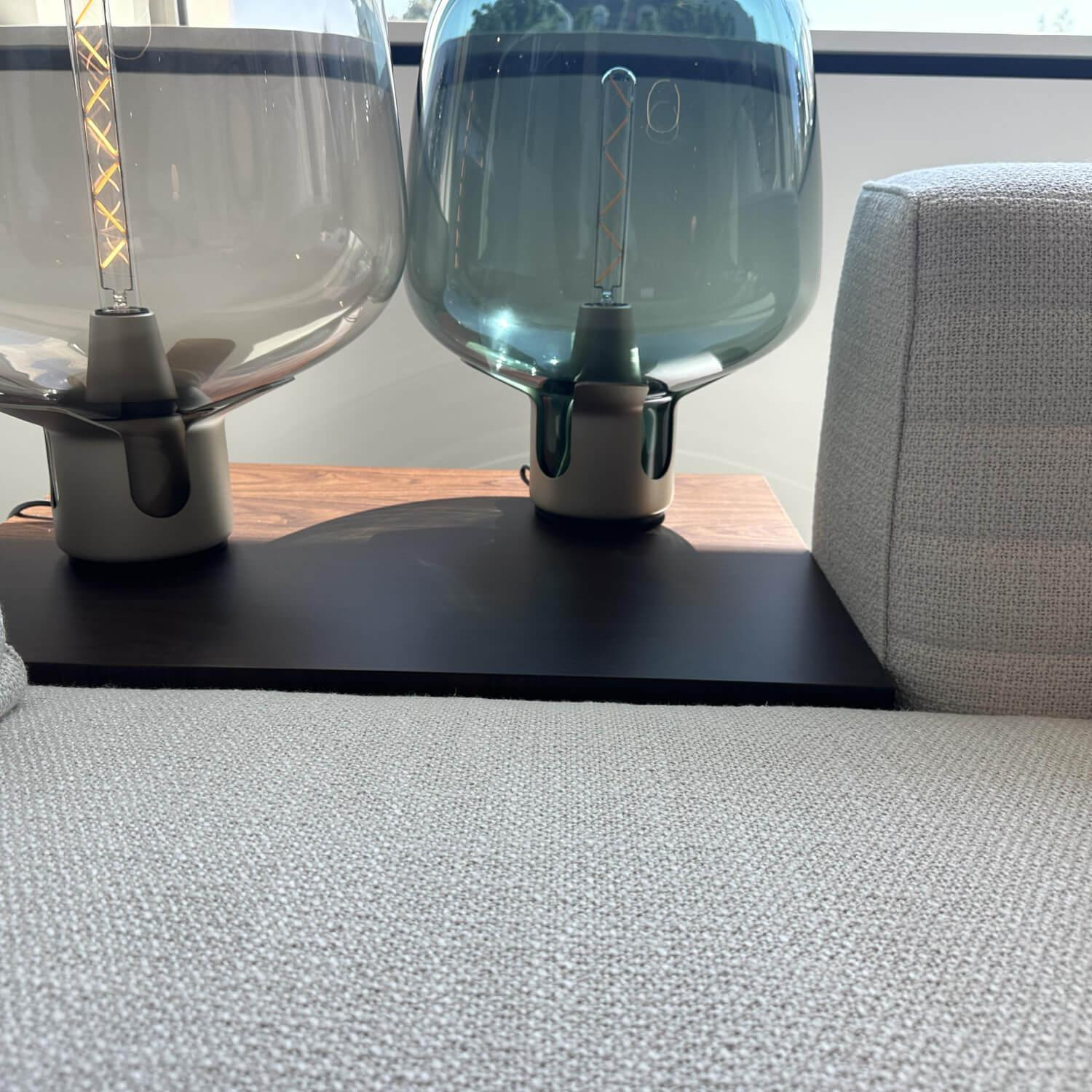 Minotti - Polstergruppe Roger Suite Stoff Natte 01 Bianco Beige Grau Inklusive Kissen - 3