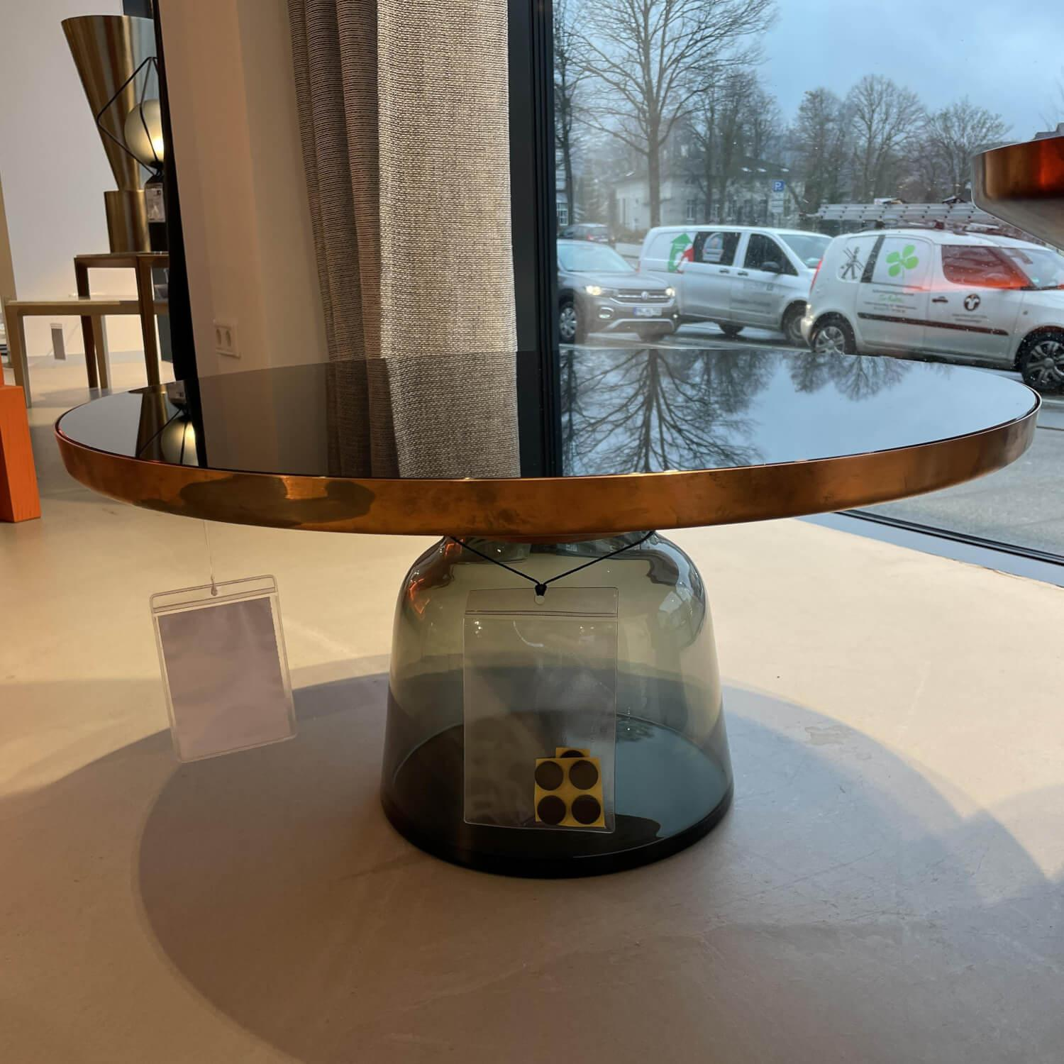 ClassiCon - Beistelltisch Bell Coffee Table Copper Kristallglas Schwarz Lackiert Metallaufsatz Kupfer - 4