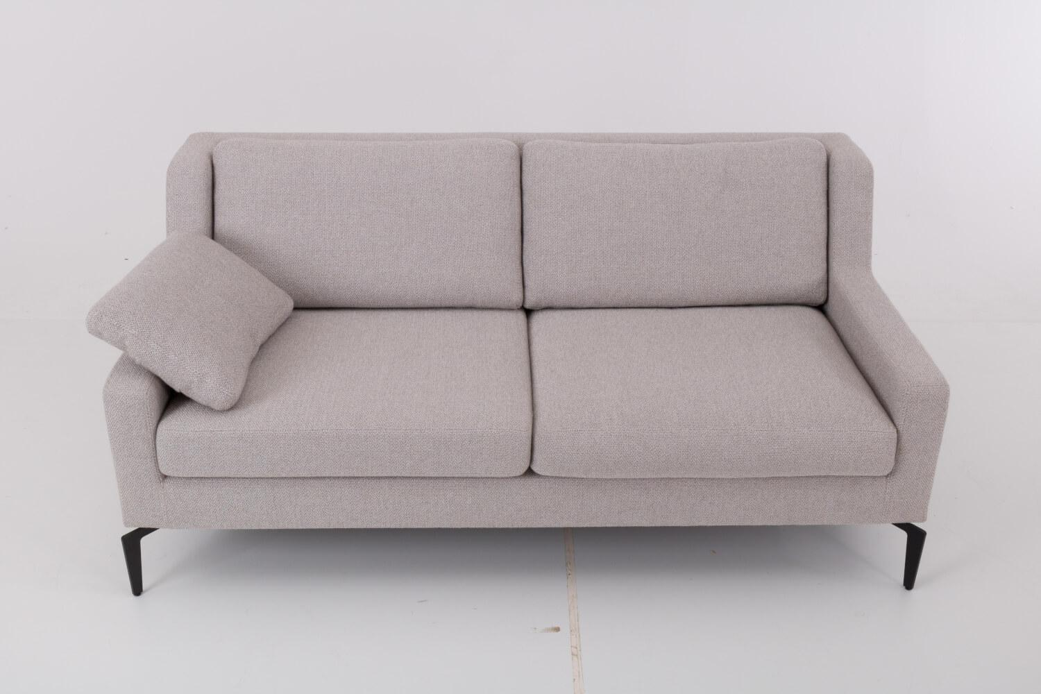 Werther - Sofa Stoff U2583G Grau Gestell Metall Schwarz Inklusive Kissen - 9
