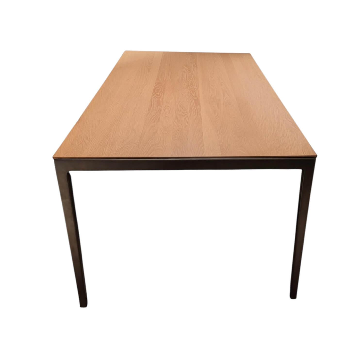 Team 7 - Esstisch Tak Platte Eiche Weißöl Gestell Stahl Bronze Matt - 1