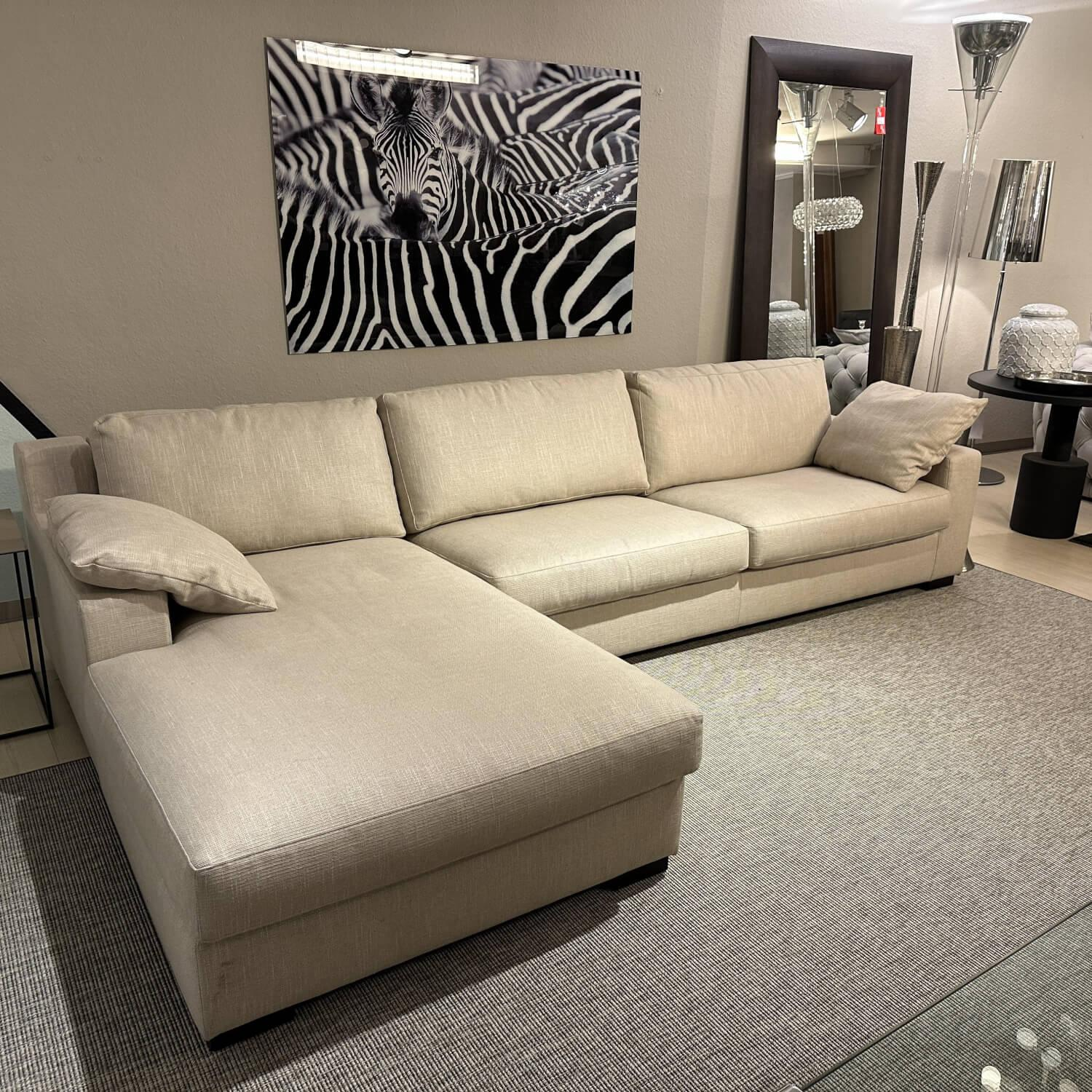 Bielefelder Werkstätten - Ecksofa Inspiration Stoff Elliot 1550 272 Beige Inklusive 2 Armlehnkissen - 6