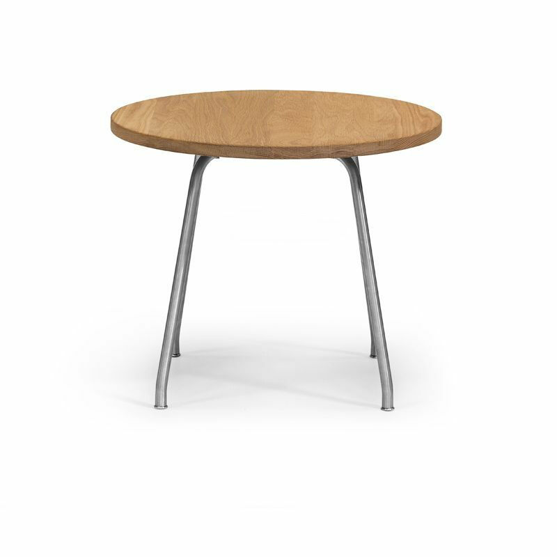 Carl Hansen & Søn - Beistelltisch CH415 Platte Eiche Massiv Geseift Gestell Edelstahl - 1