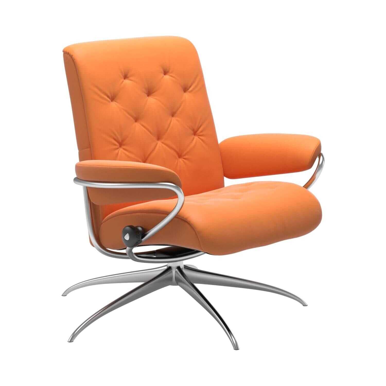 Stressless - Stressless Metro niedrige Rückenlehne Standard Base Star Base Leder Paloma Clementine - 1