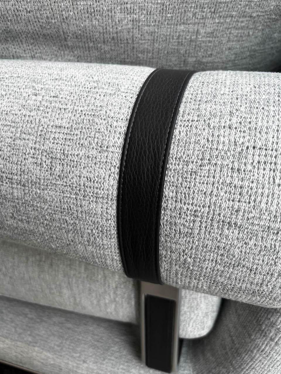 B&B Italia - Ecksofa Nanoo Stoff Sara Melange Grau Gestell Aluminium Poliert Inklusive Rückenkissen - 5